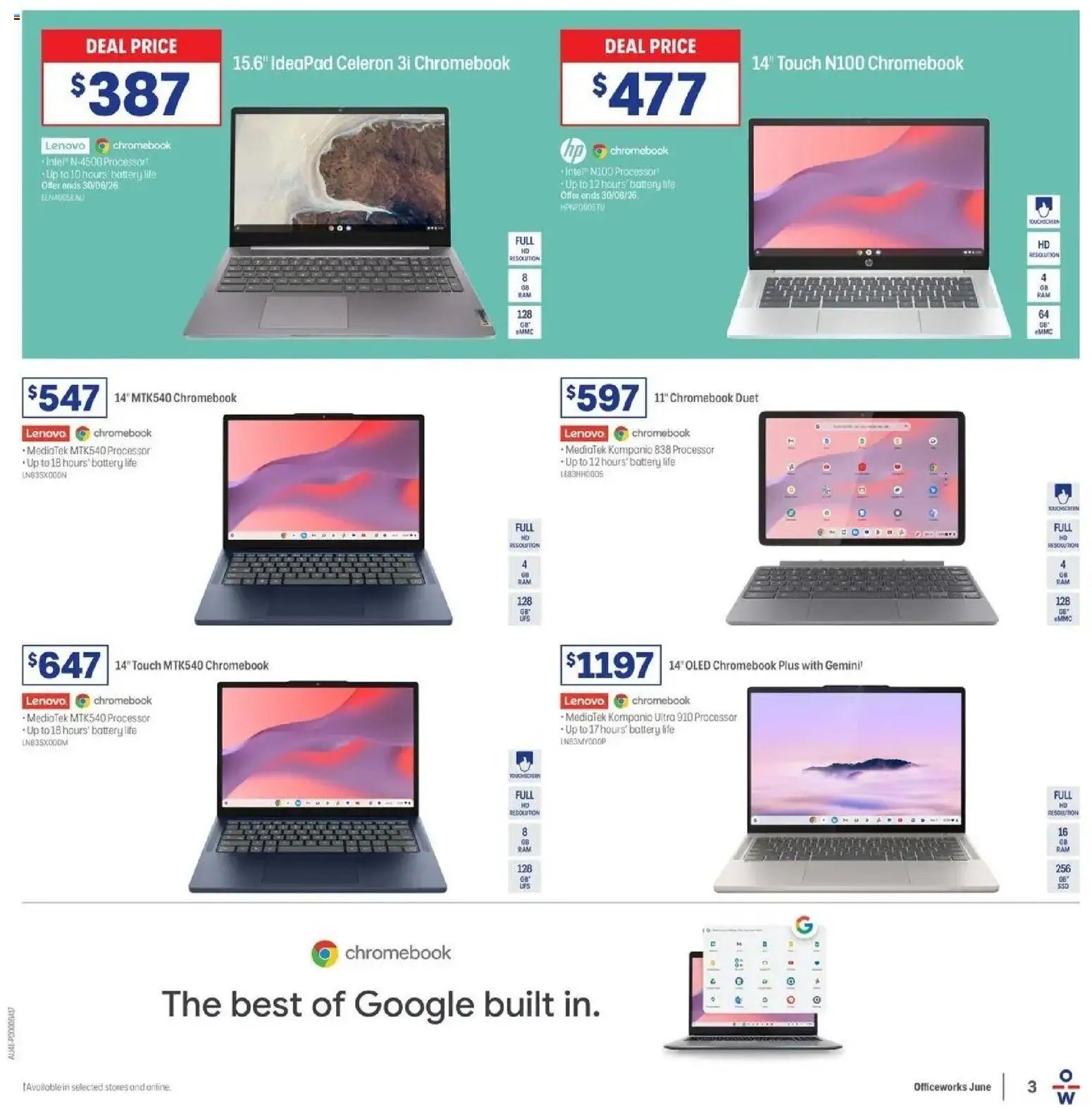 Officeworks catalogue from 10/06/2026 EOFY Deals