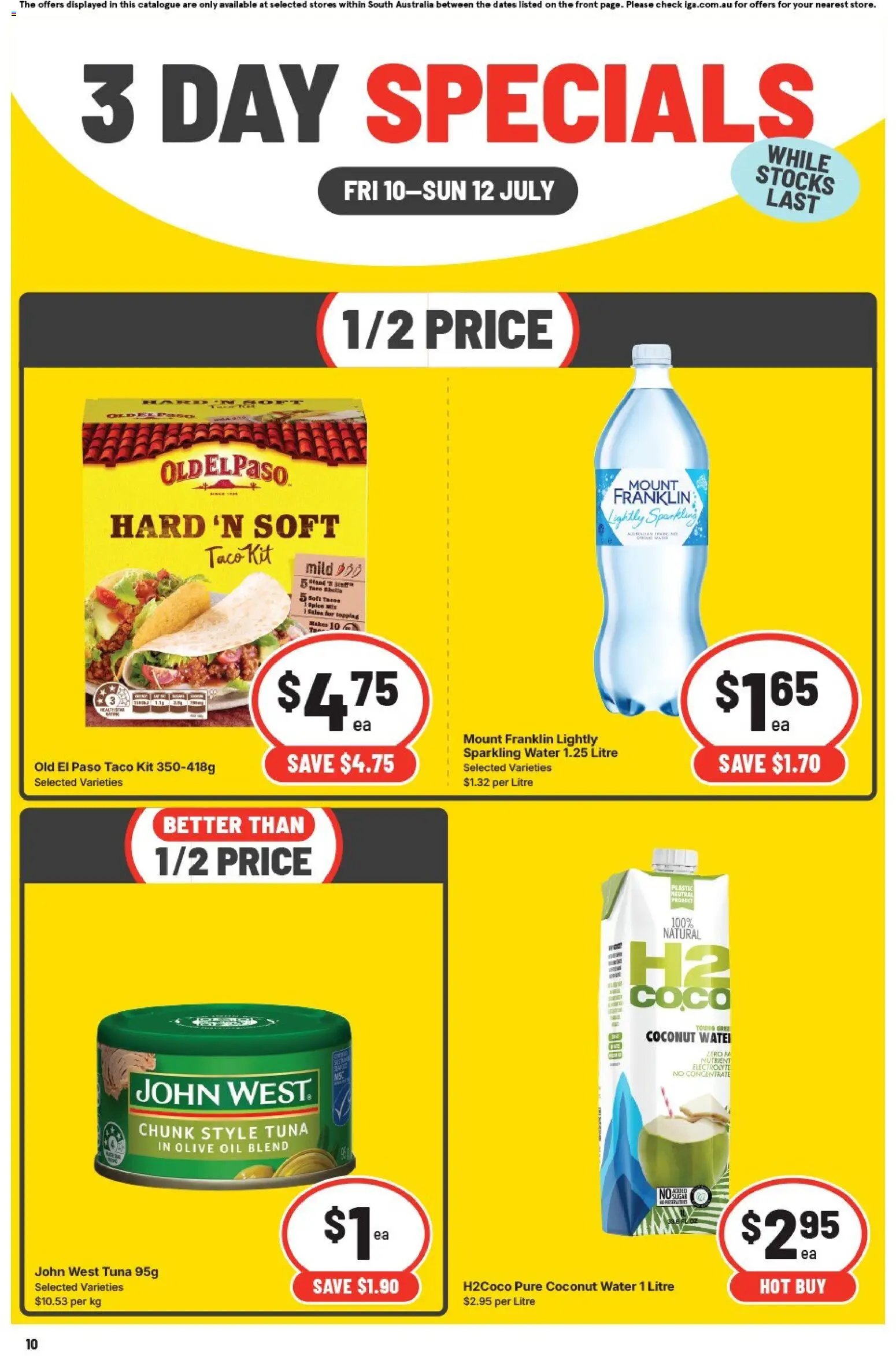 IGA catalogue from 10/07/2026 IGA 3 Day Specials - SA