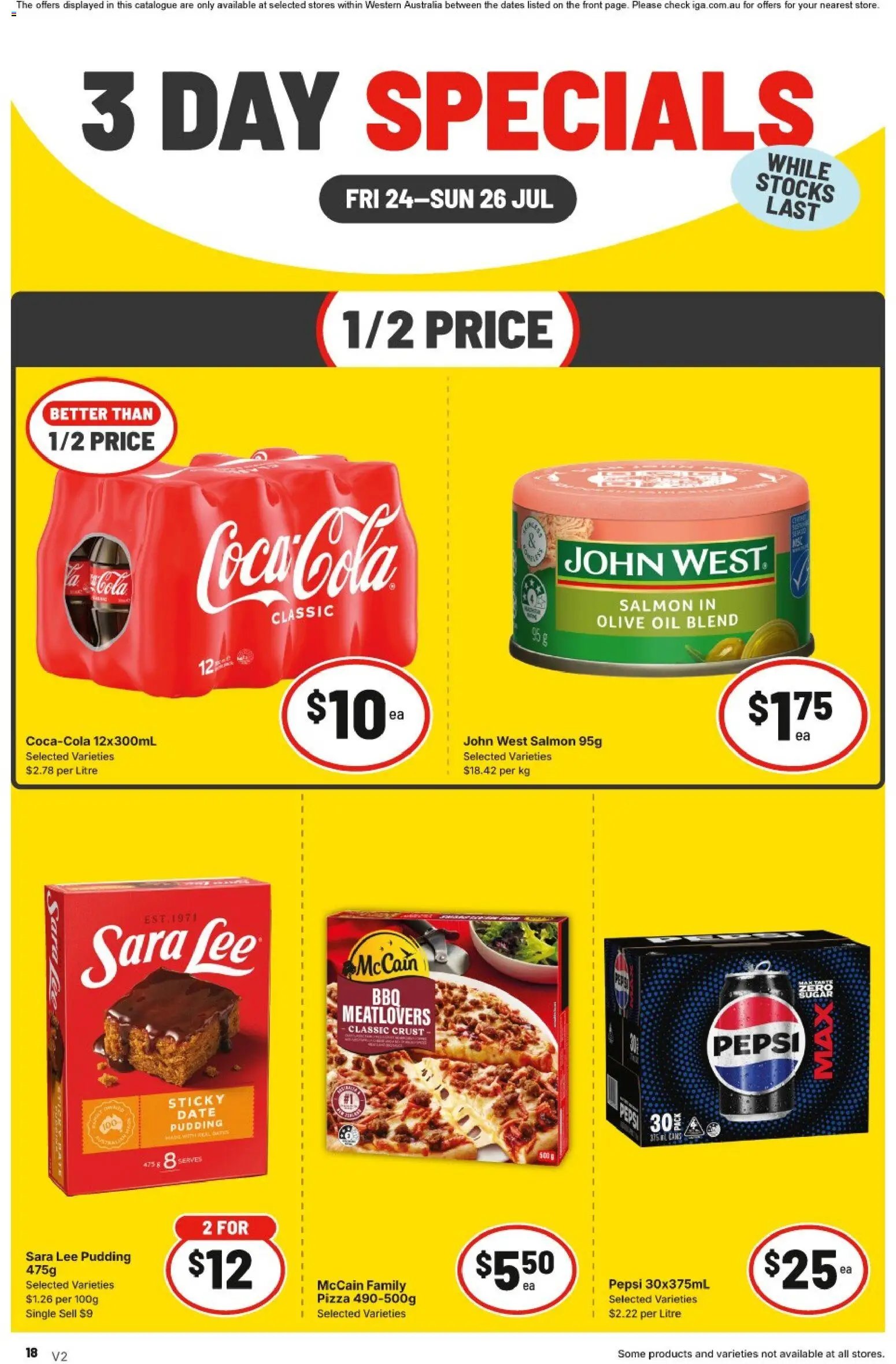IGA catalogue from 24/07/2026 IGA 3 Day Specials NT/WA