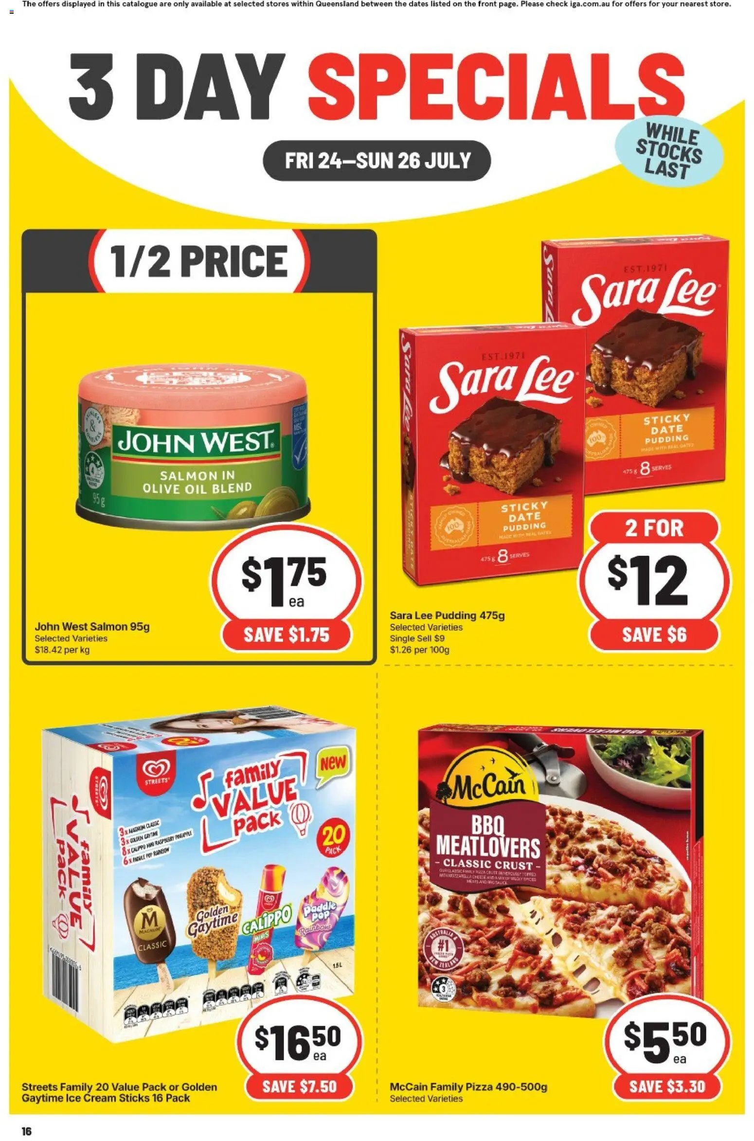 IGA catalogue from 24/07/2026 IGA 3 Day Specials NSW