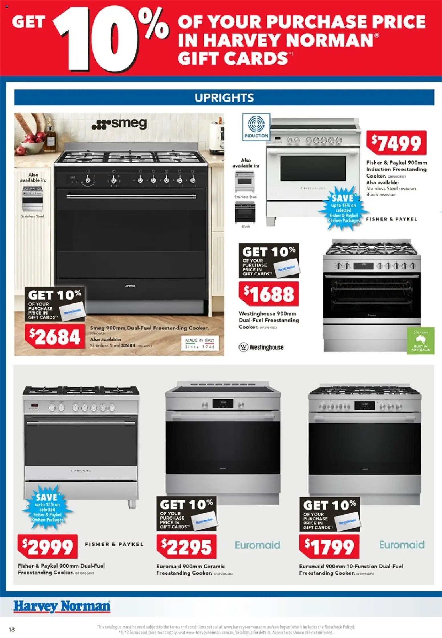Harvey Norman catalogue from 17/08/2026 Harvey Norman Cooking Gift Card