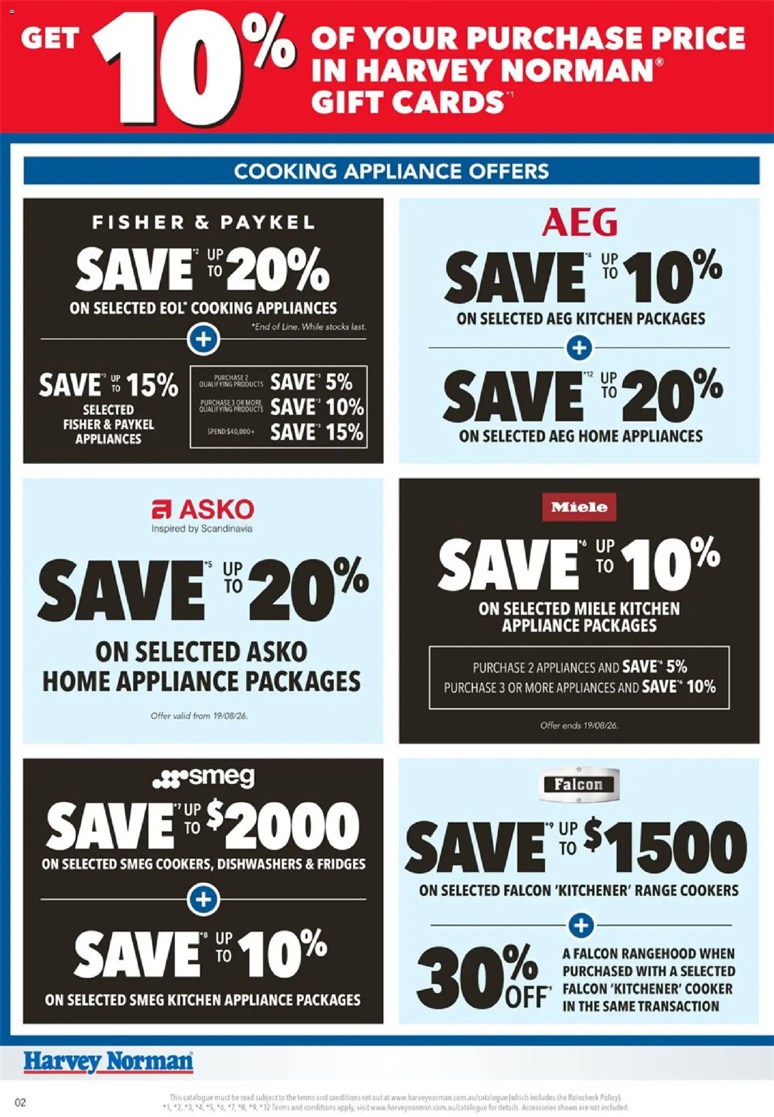Harvey Norman catalogue from 17/08/2026 Harvey Norman Cooking Gift Card