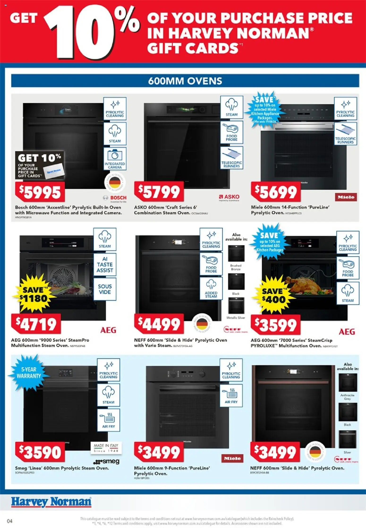 Harvey Norman catalogue from 17/08/2026 Harvey Norman Cooking Gift Card