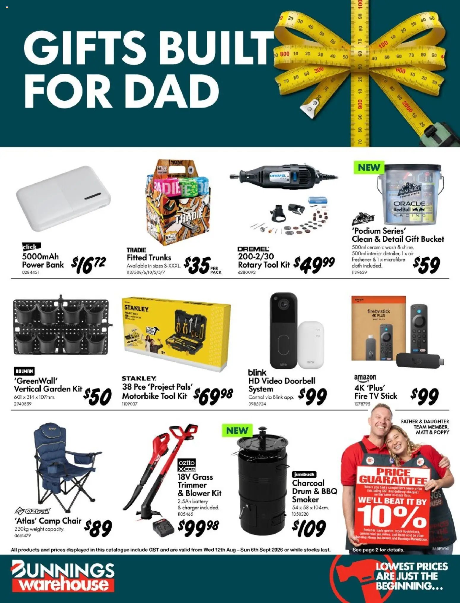 Bunnings Warehouse catalogue from 12/08/2026 Bunnings Gifts Built for Dad
