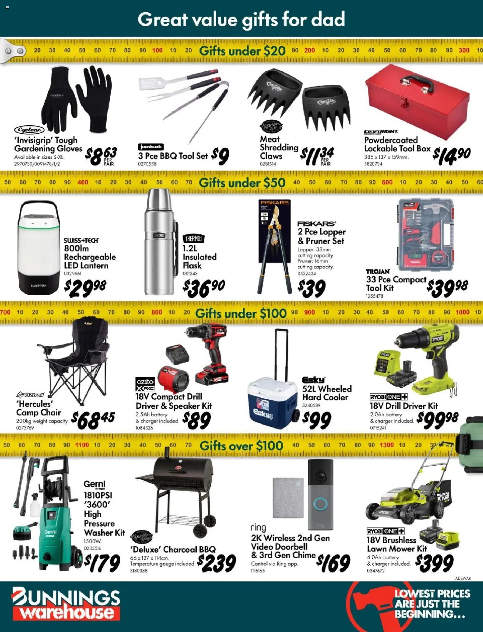 Bunnings Warehouse catalogue from 12/08/2026 Bunnings Gifts Built for Dad