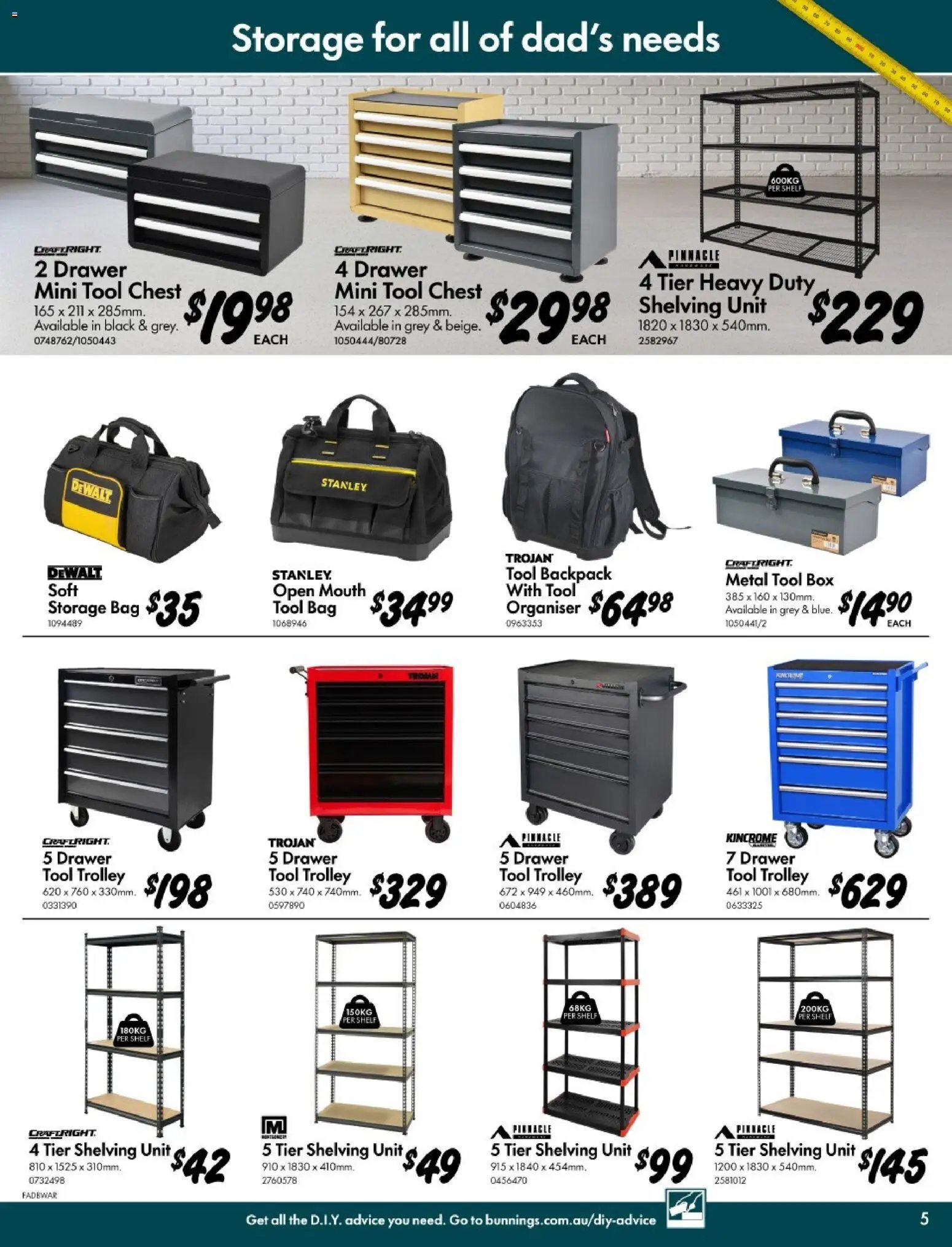 Bunnings Warehouse catalogue from 12/08/2026 Bunnings Gifts Built for Dad