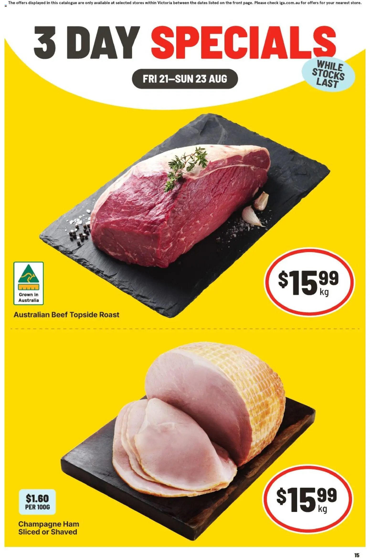 IGA catalogue from 21/08/2026 IGA 3 Day Specials VIC