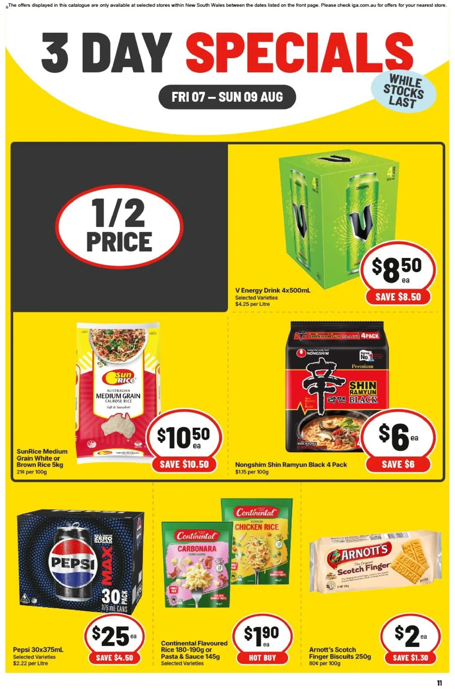 IGA catalogue from 07/08/2026 IGA 3 Day Specials NSW