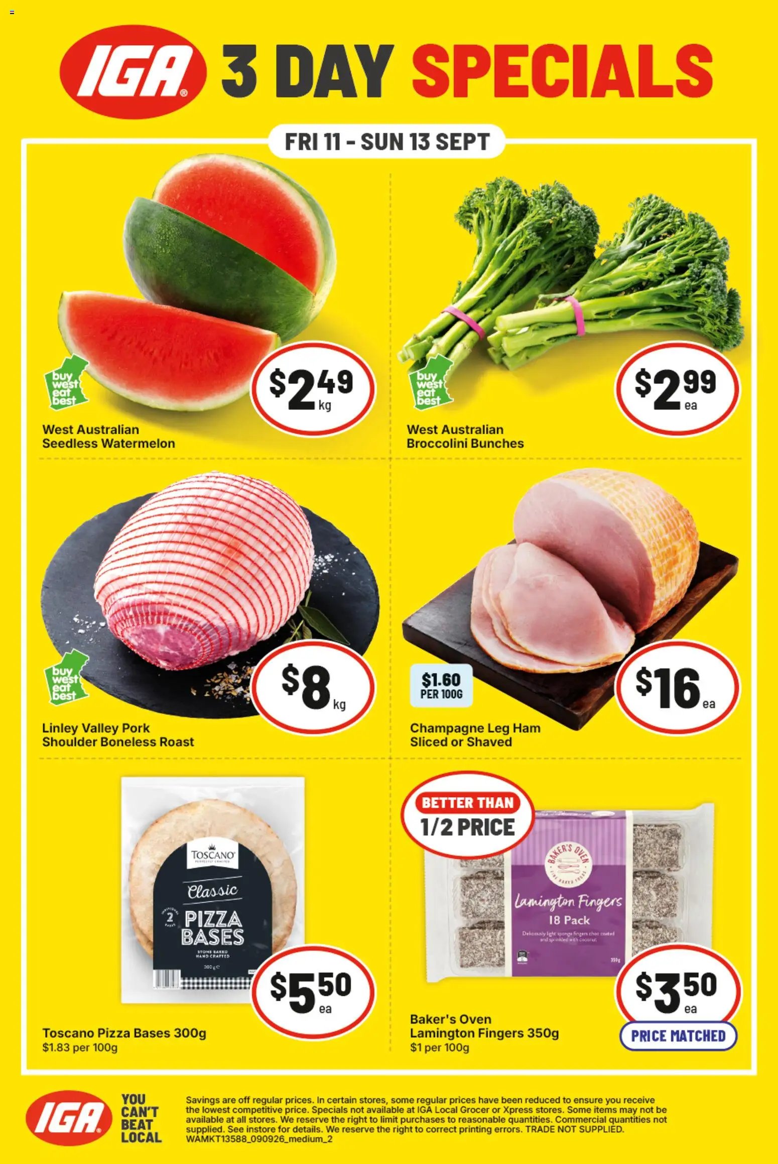IGA catalogue from 09/09/2026 IGA catalogue