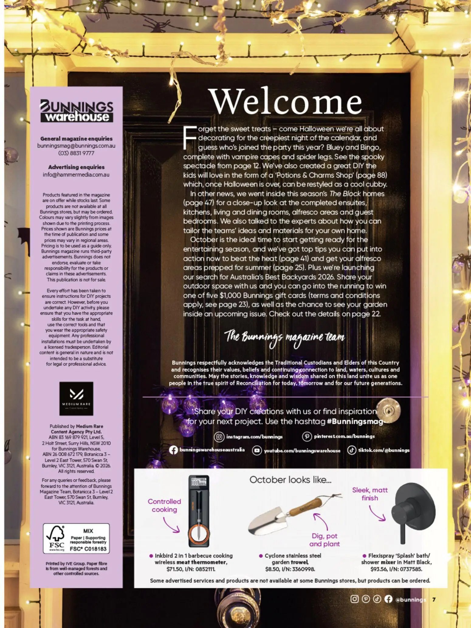 Bunnings Warehouse catalogue from 01/10/2026 Bunnings Warehouse Magazine October