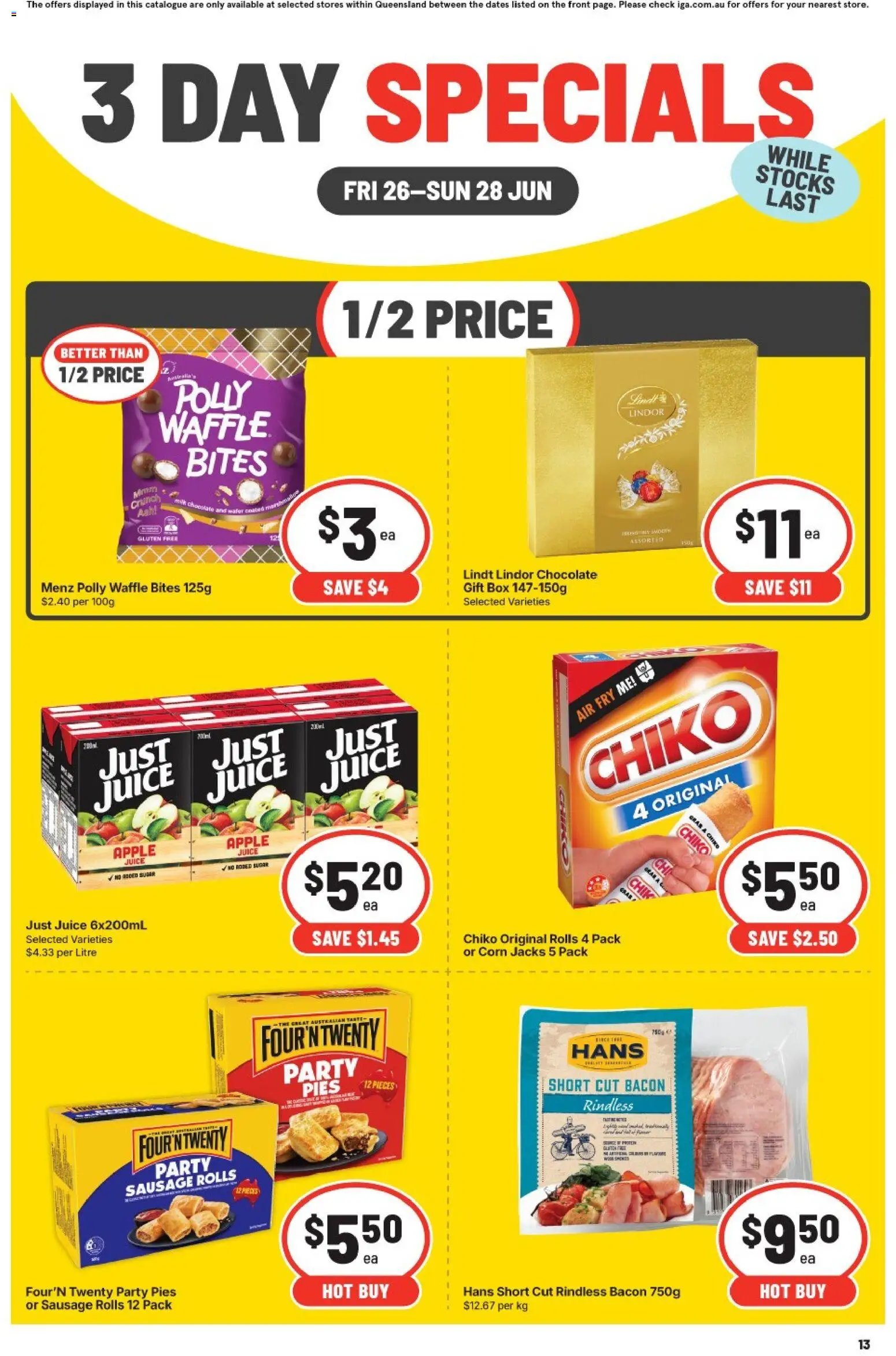 IGA catalogue from 26/06/2026 IGA -3 Day Specials - QLD