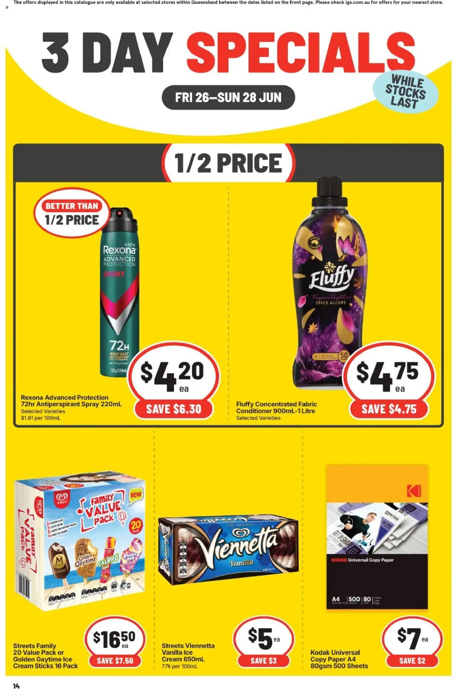 IGA catalogue from 26/06/2026 IGA -3 Day Specials - QLD