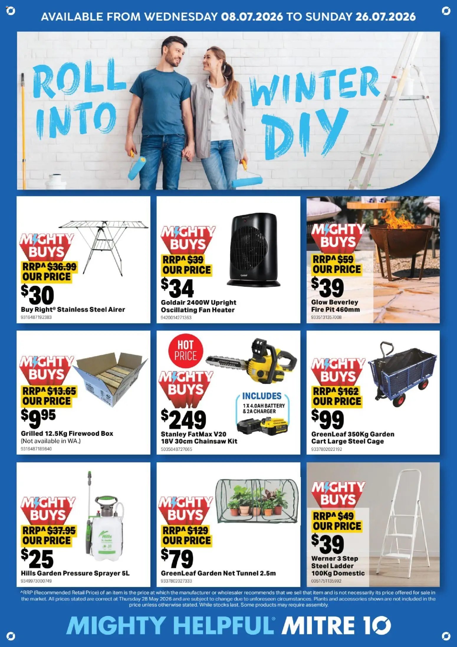 Mitre 10 catalogue from 08/07/2026 Mitre 10 Roll Into Winter DIY