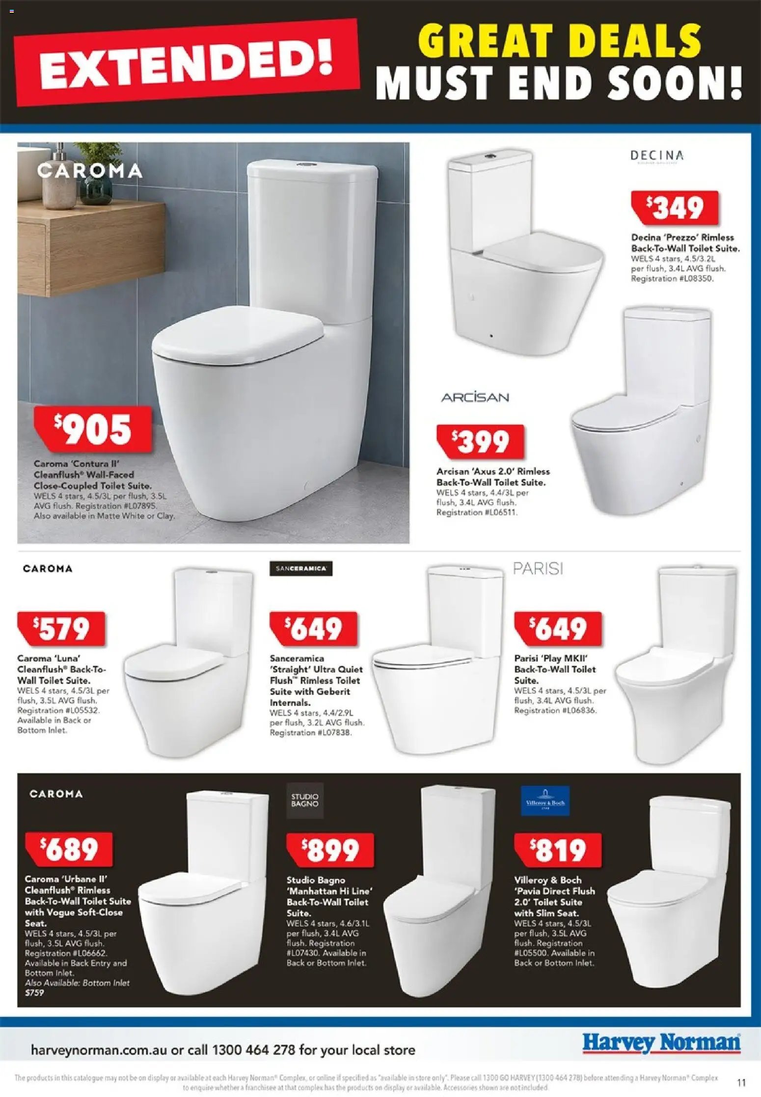 Harvey Norman catalogue from 01/07/2026 Harvey Norman catalogue Bathroom