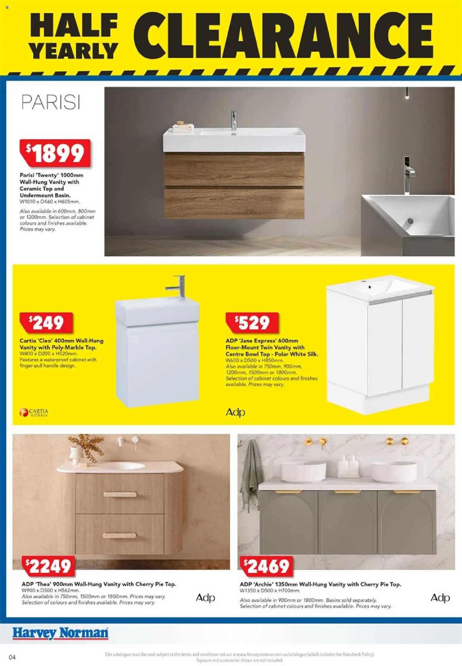 Harvey Norman catalogue from 01/07/2026 Harvey Norman catalogue Bathroom