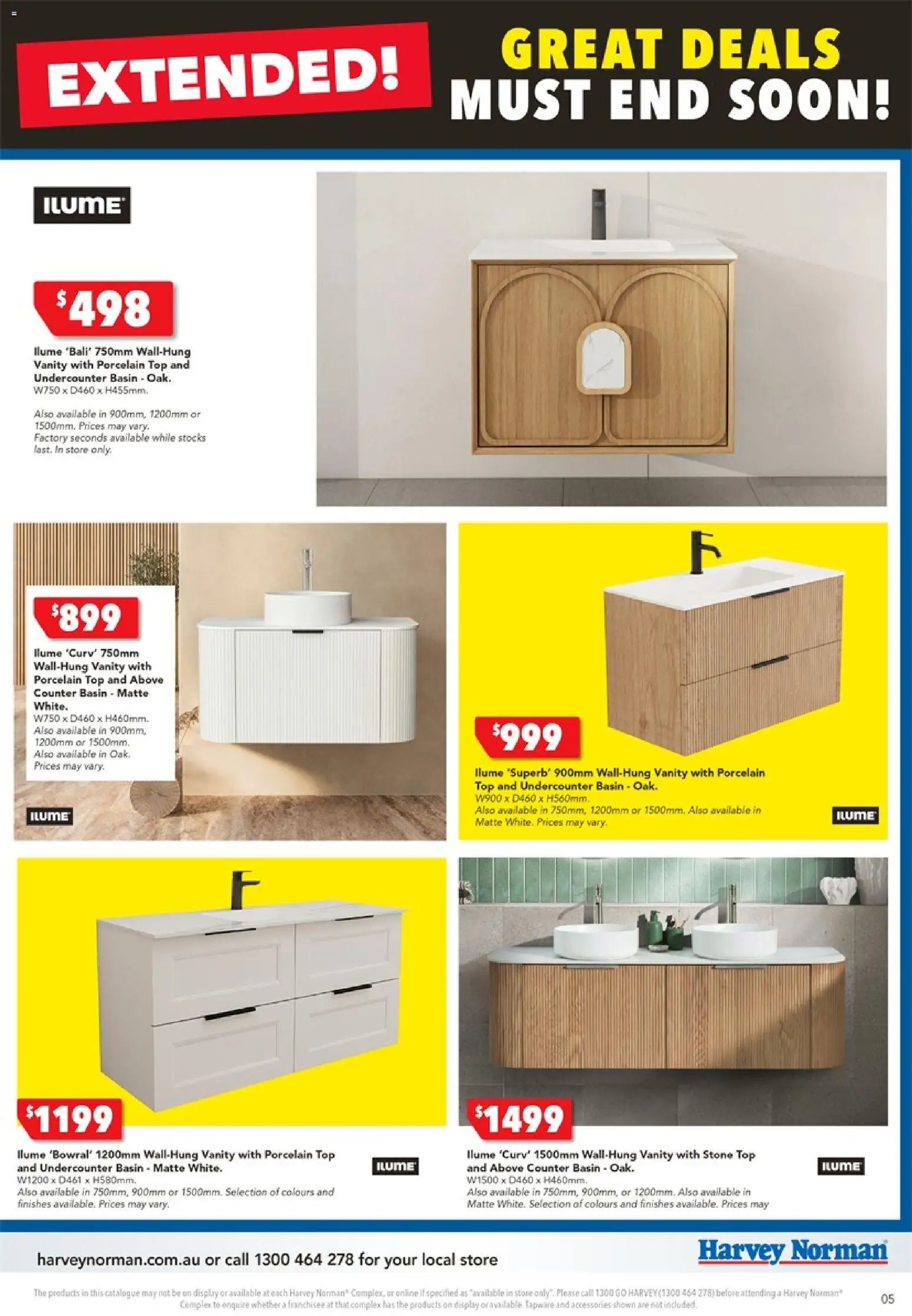 Harvey Norman catalogue from 01/07/2026 Harvey Norman catalogue Bathroom