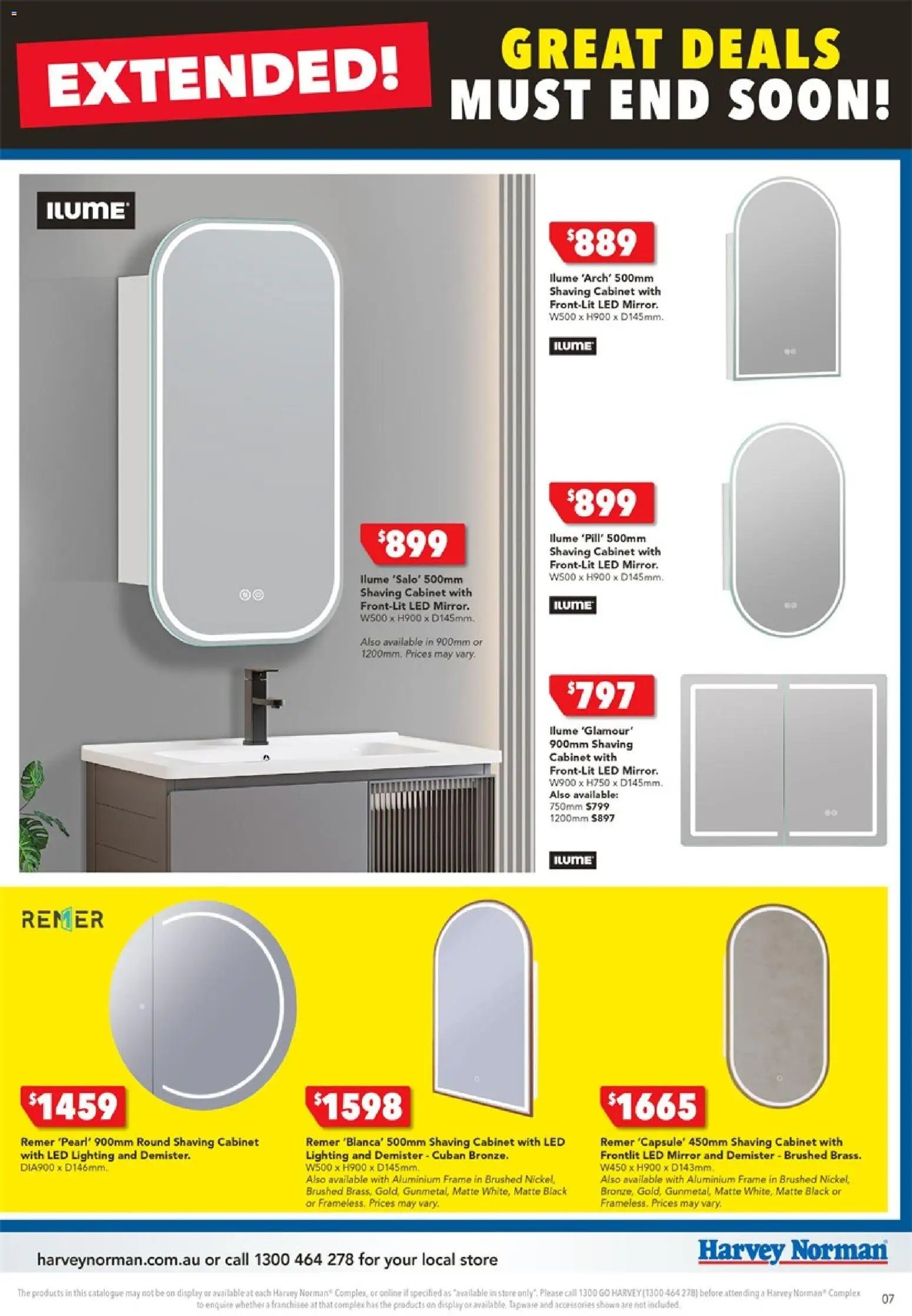 Harvey Norman catalogue from 01/07/2026 Harvey Norman catalogue Bathroom