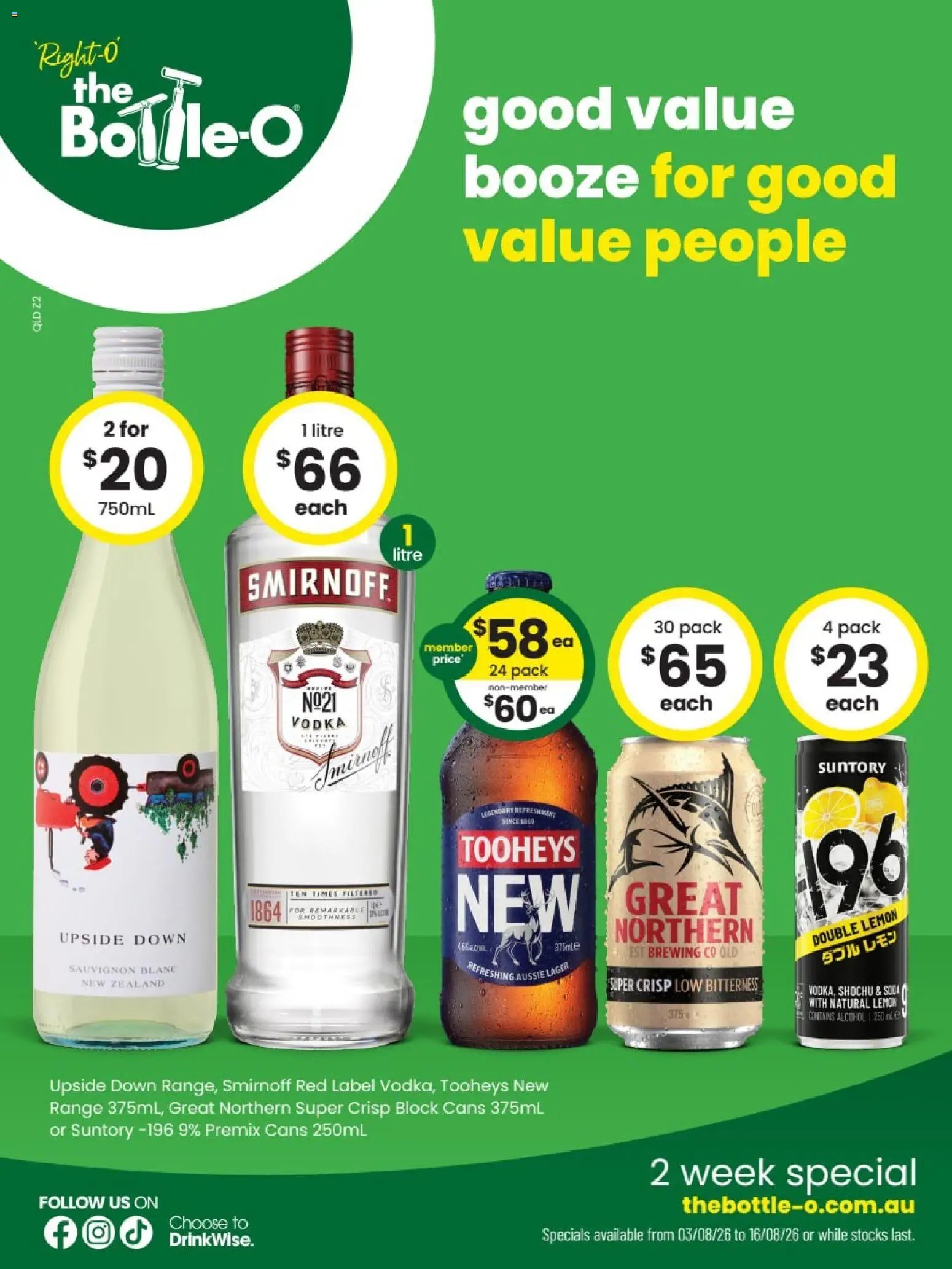 The Bottle-O catalogue from 03/08/2026 The Bottle-O catalogue BUNDABERG