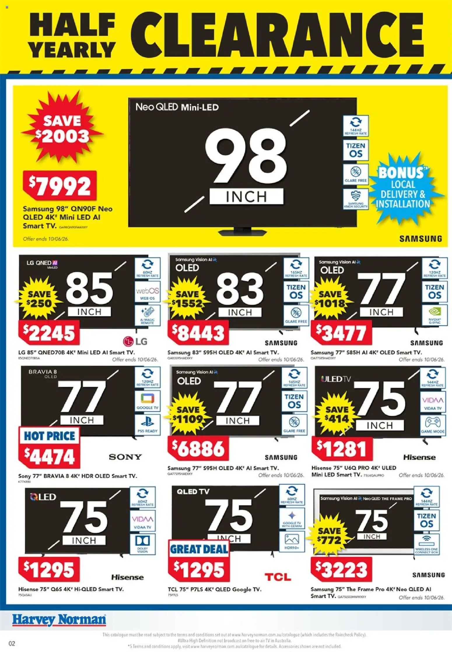 Harvey Norman catalogue from 04/06/2026 Harvey Norman Electrical Clearance