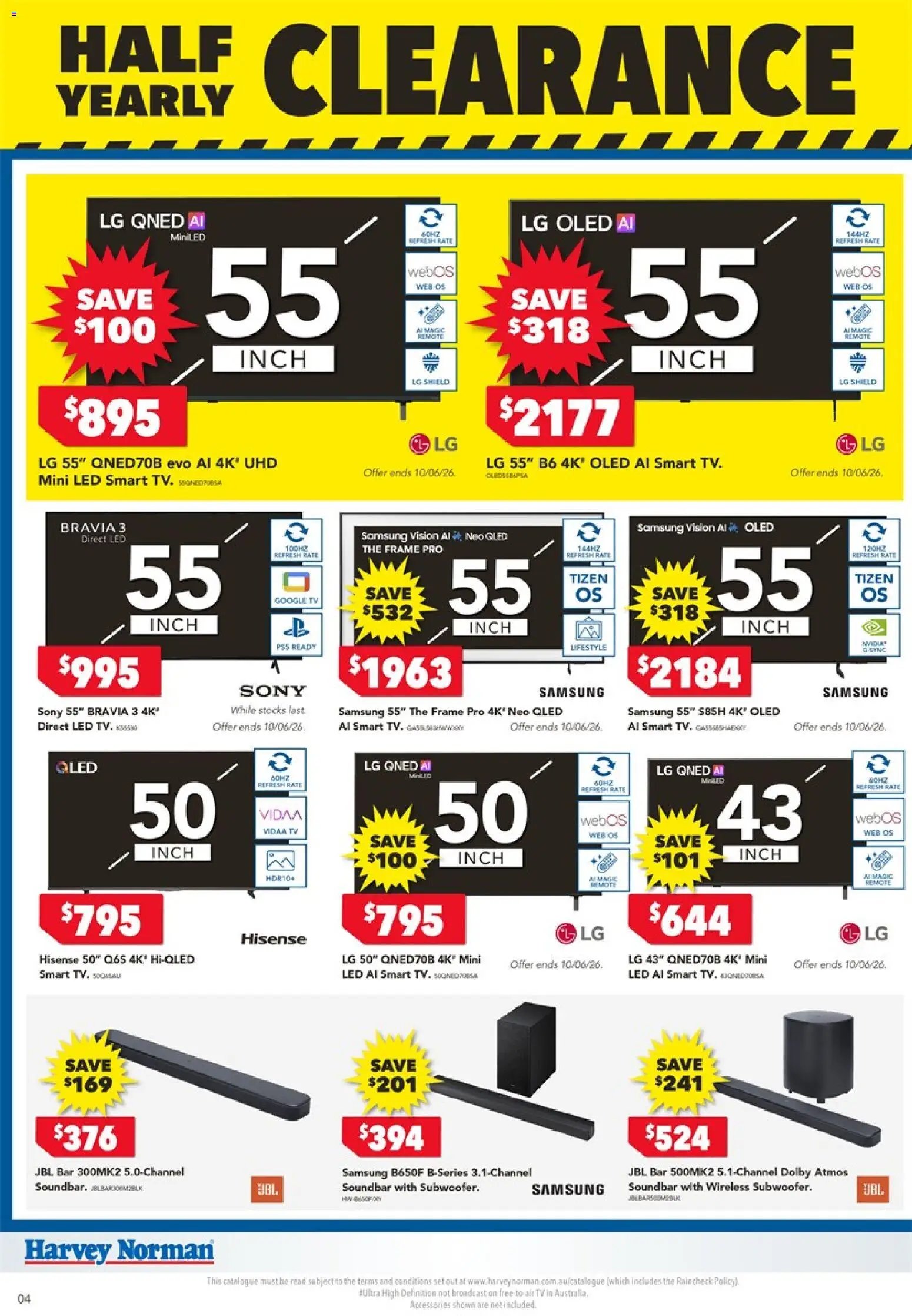 Harvey Norman catalogue from 04/06/2026 Harvey Norman Electrical Clearance