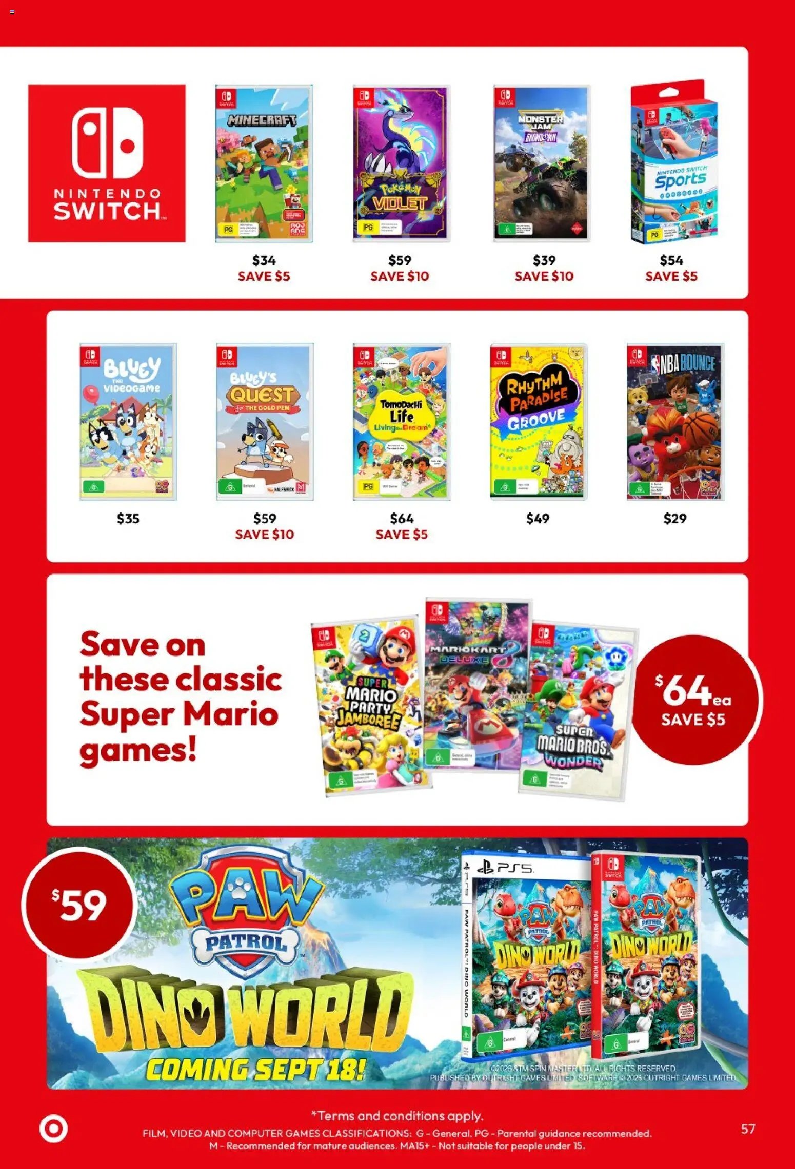 Target catalogue from 17/09/2026 Target catalogue