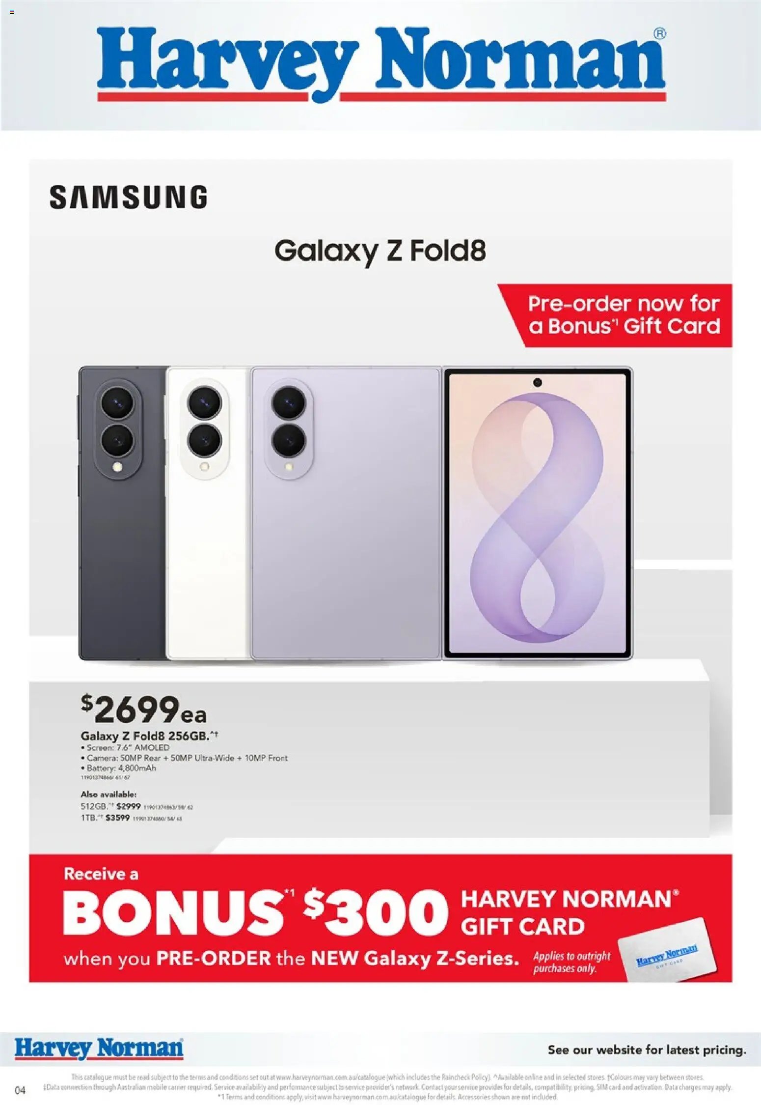 Harvey Norman catalogue from 28/07/2026 Harvey Norman Samsung Pre-Order 2026’