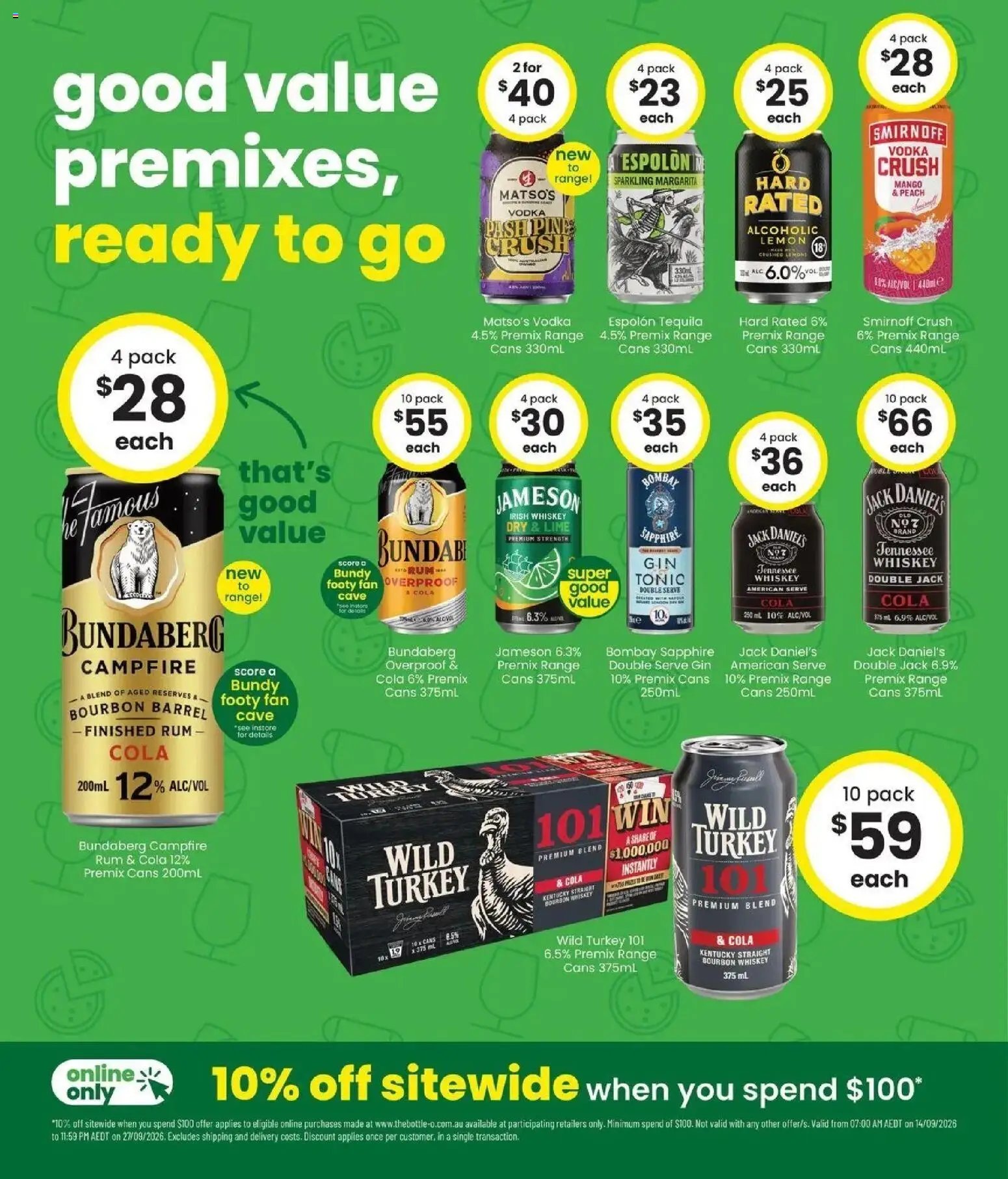 The Bottle-O catalogue from 14/09/2026 Good value booze for good value fans 14/09