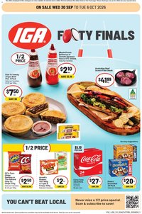 IGA catalogue from 30/09/2026 IGA catalogue Brunswick