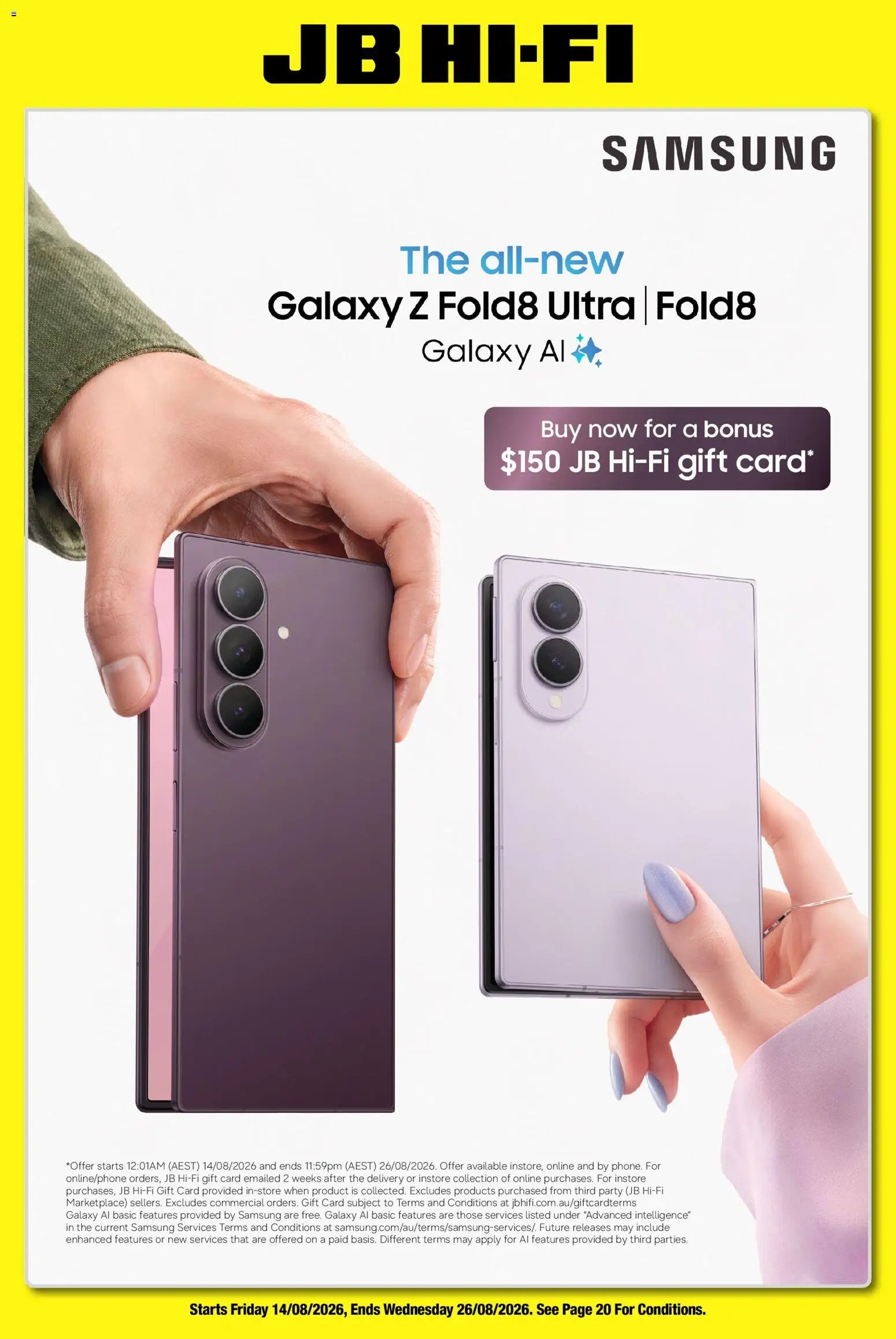 JB Hi-Fi catalogue from 14/08/2026 JB Hi-Fi Samsung Galazy Z Fold8