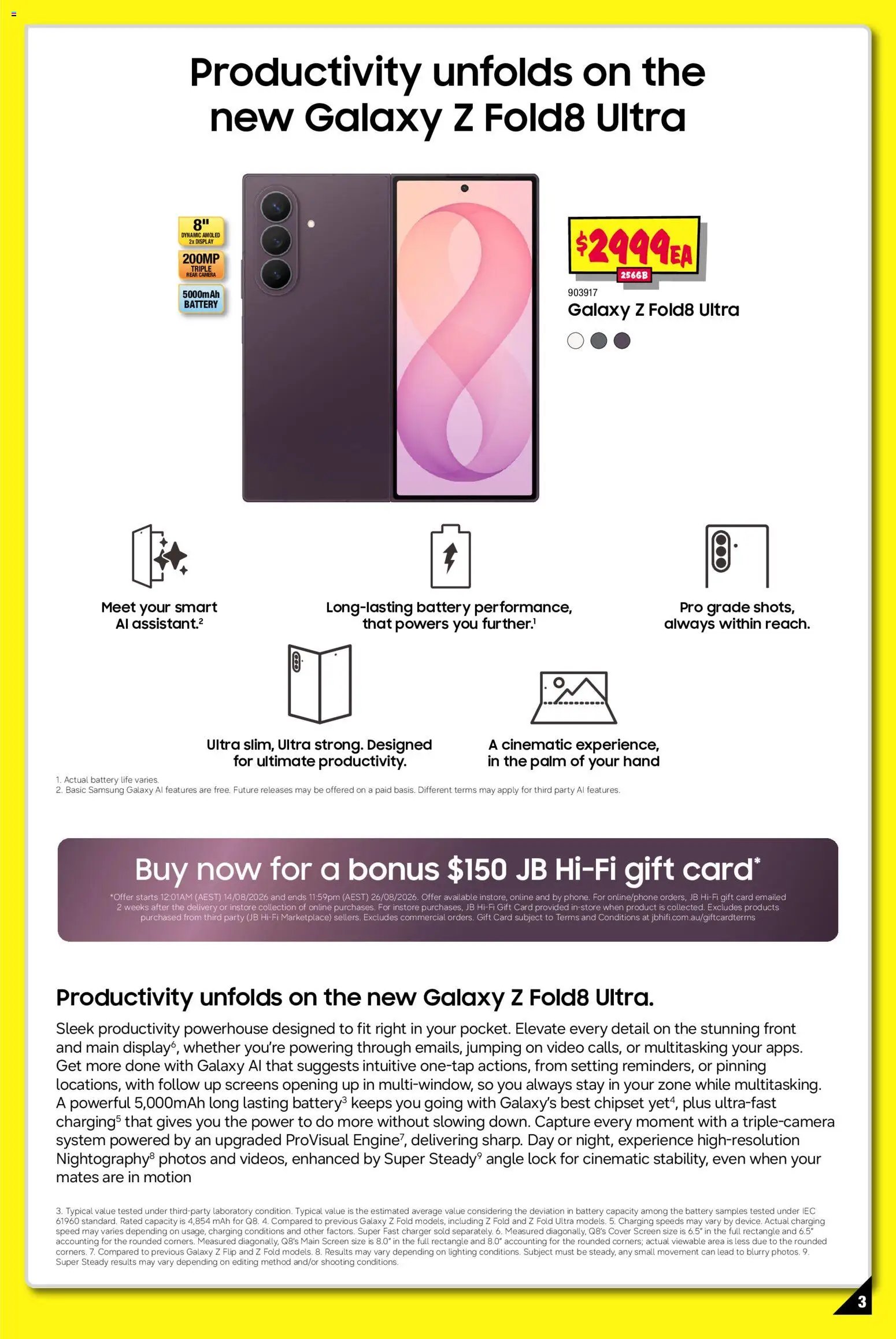JB Hi-Fi catalogue from 14/08/2026 JB Hi-Fi Samsung Galazy Z Fold8
