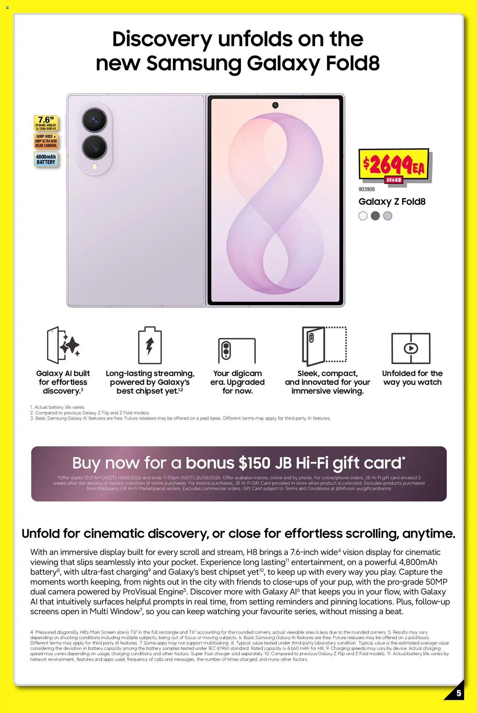 JB Hi-Fi catalogue from 14/08/2026 JB Hi-Fi Samsung Galazy Z Fold8