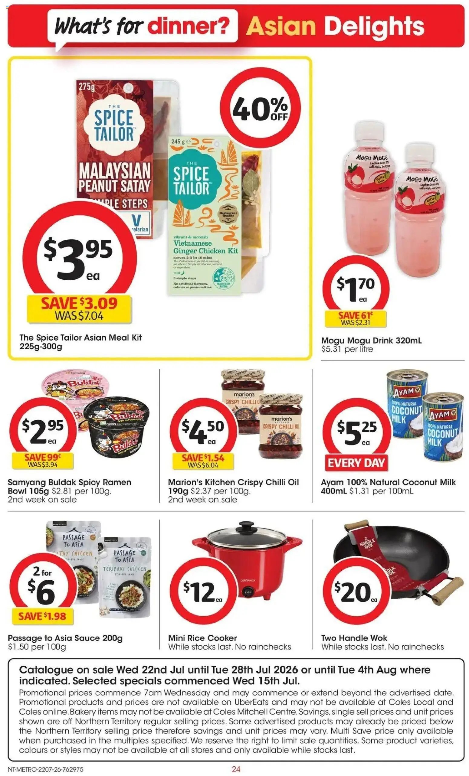 Coles catalogue from 22/07/2026 Coles catalogue NT
