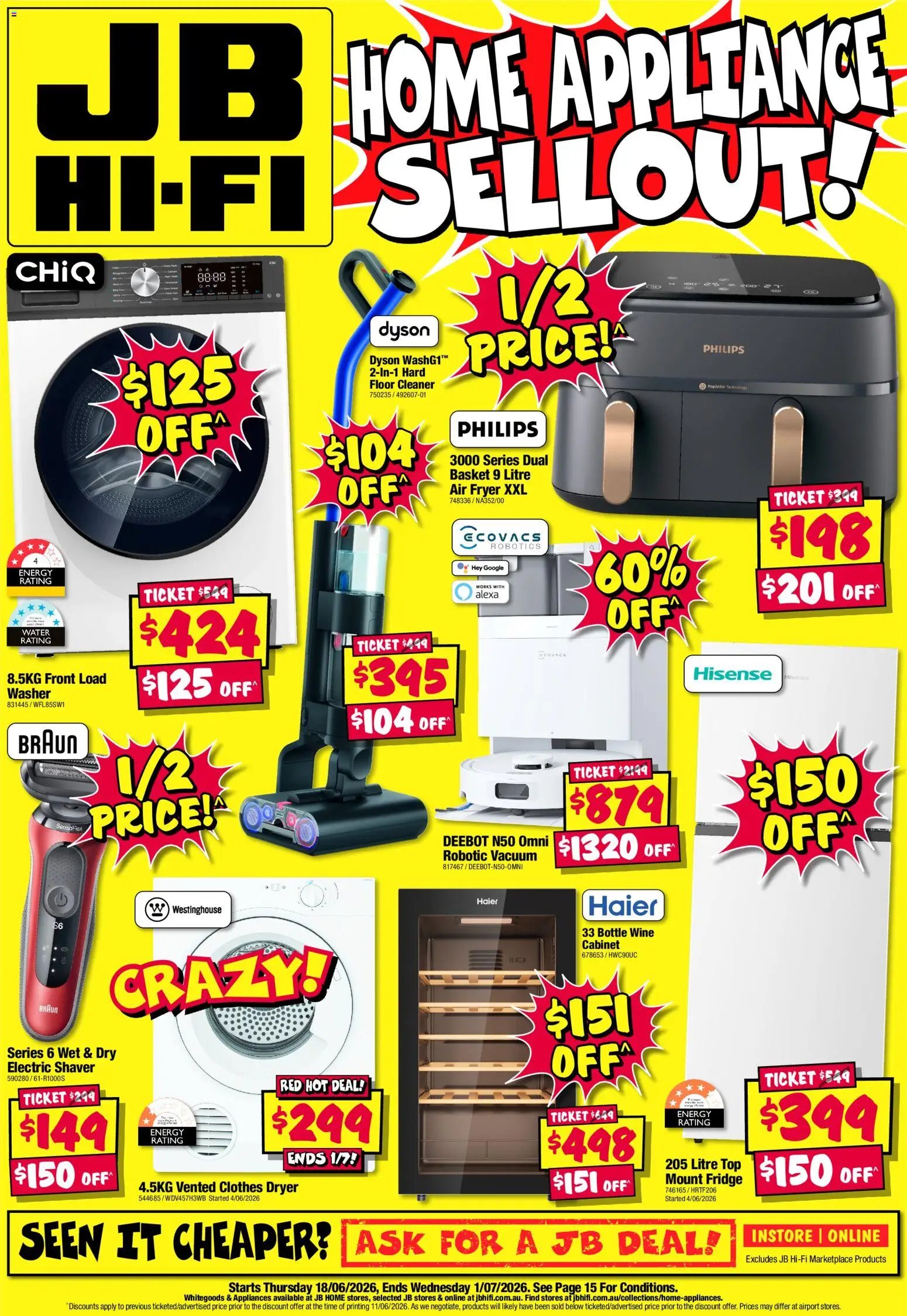 JB Hi-Fi catalogue from 18/06/2026 JB Hi-Fi - Home Appliance Sellout
