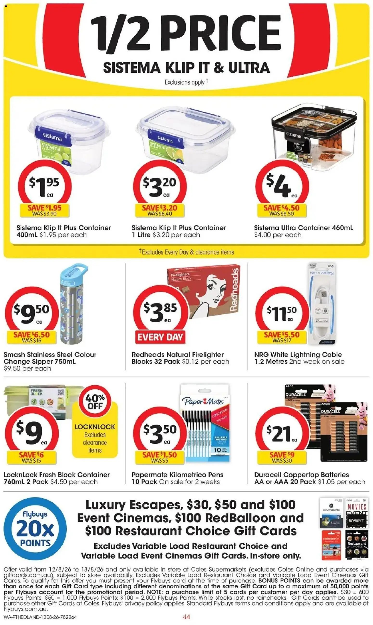 Coles catalogue from 12/08/2026 Coles catalogue PT Hedland