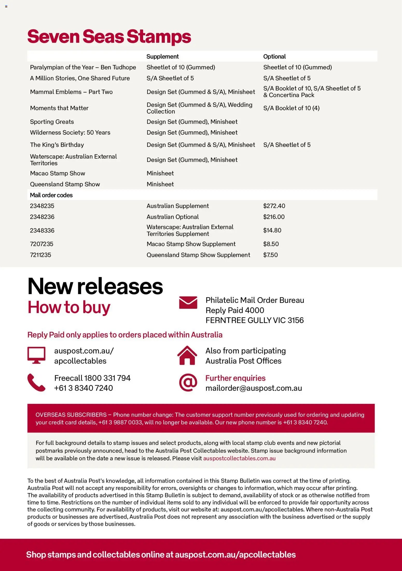 Australia Post catalogue from 01/09/2026 Australia Post catalogue