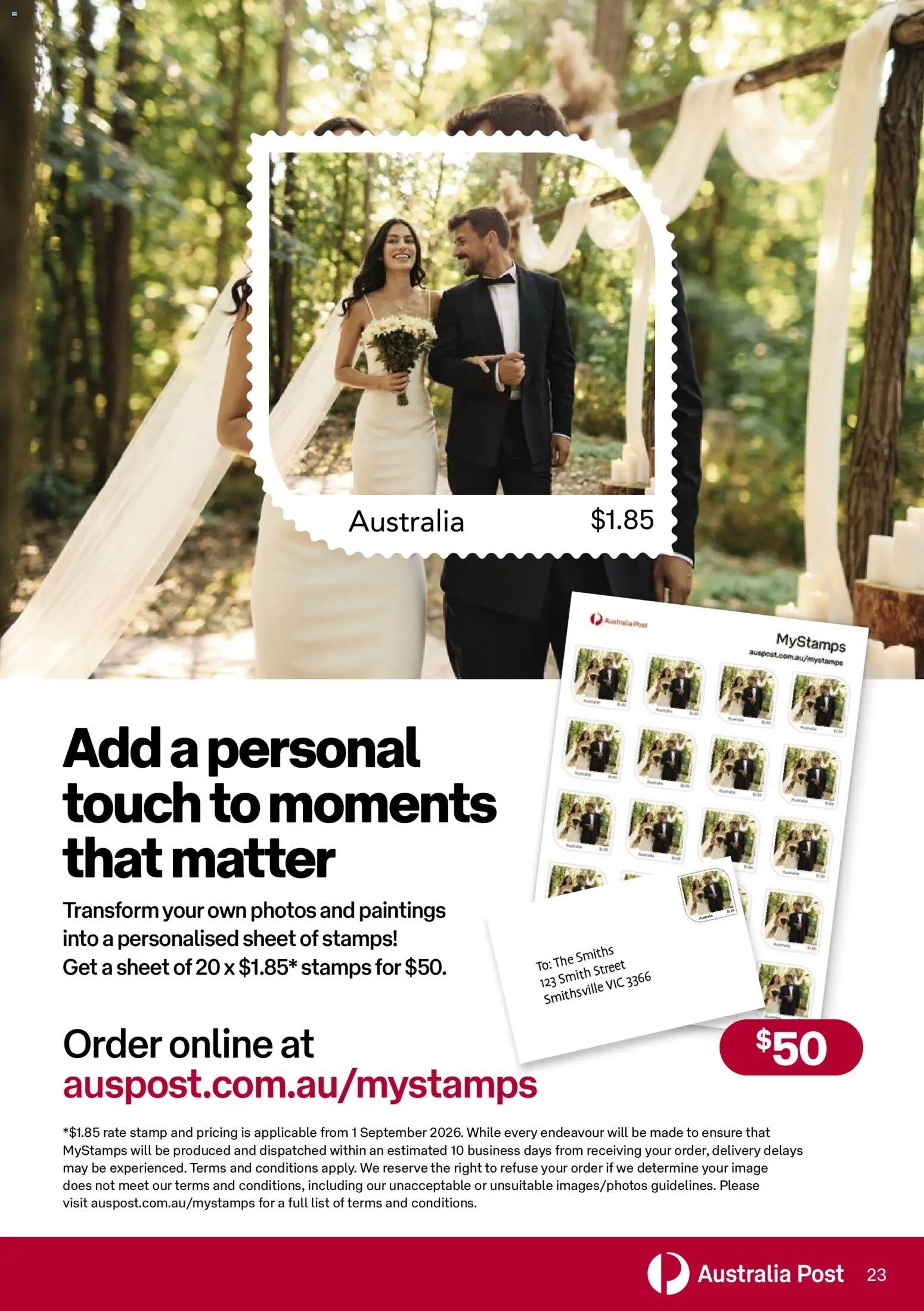 Australia Post catalogue from 01/09/2026 Australia Post catalogue