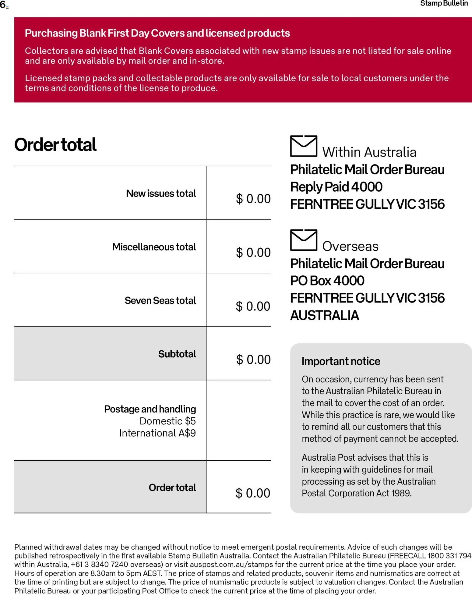 Australia Post catalogue from 01/09/2026 Australia Post catalogue