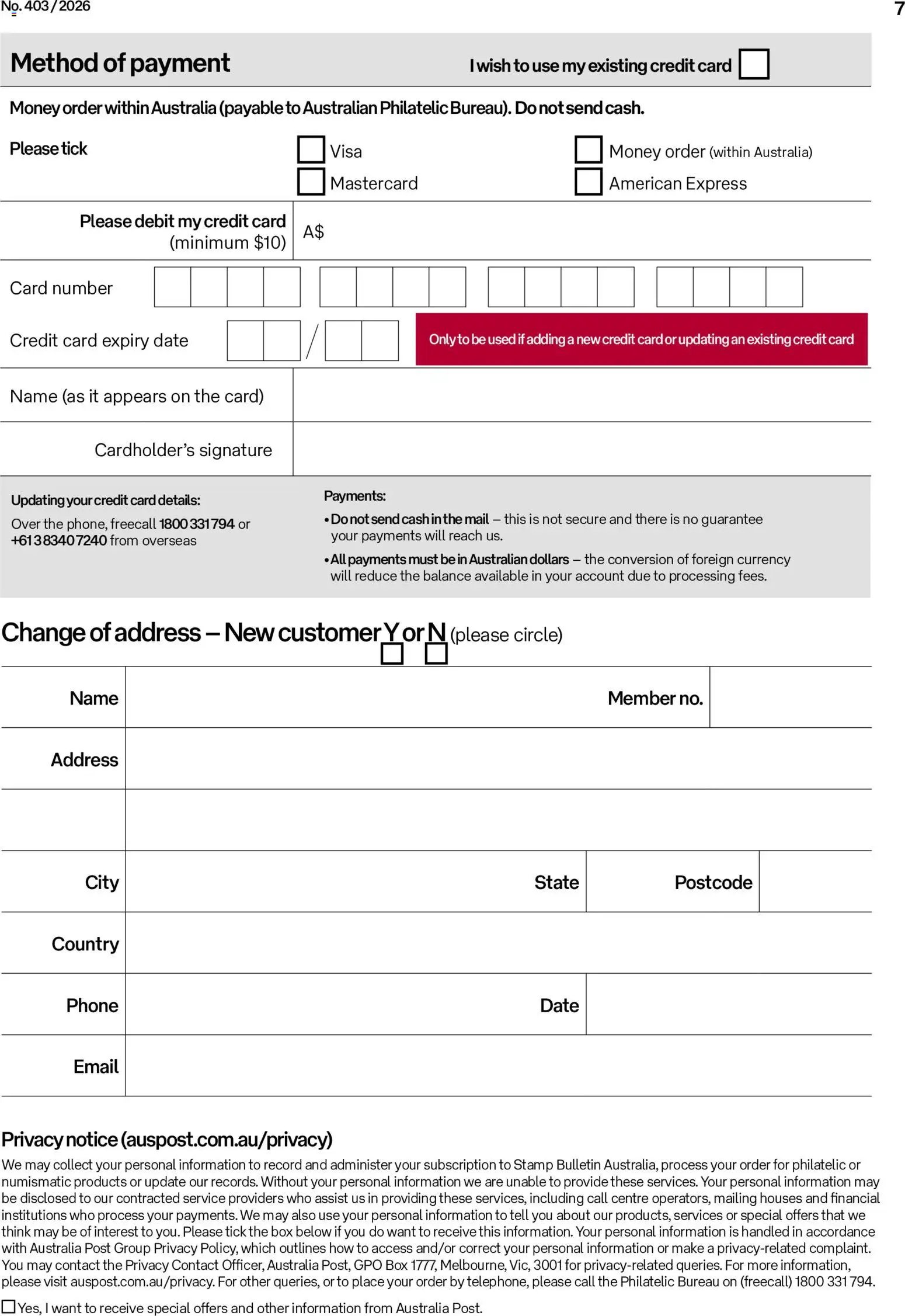 Australia Post catalogue from 01/09/2026 Australia Post catalogue