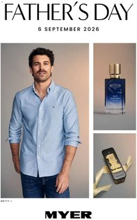 Myer catalogue from 17/08/2026 Myer catalogue Father's Day