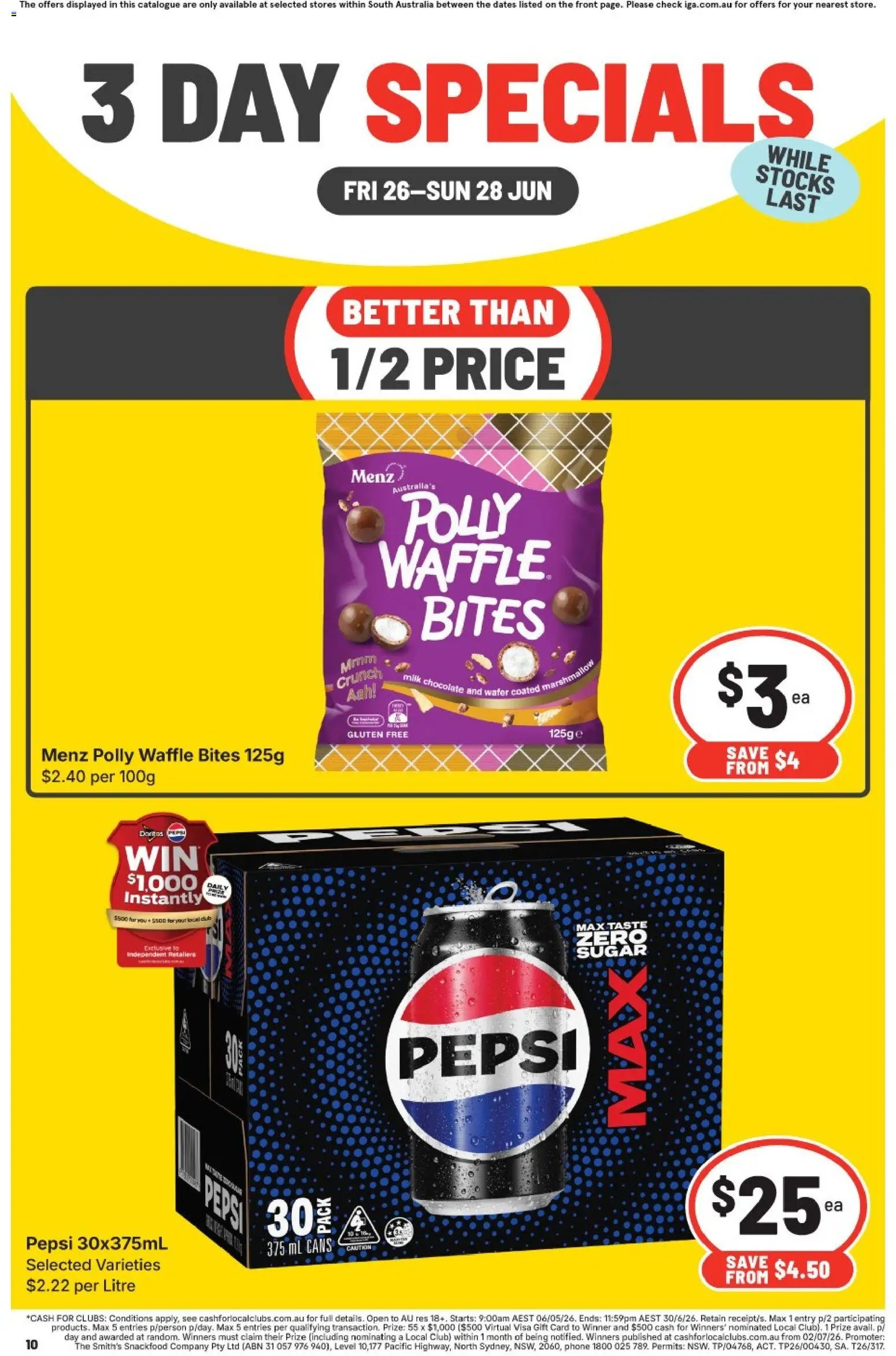 IGA catalogue from 26/06/2026 IGA -3 Day Specials - SA