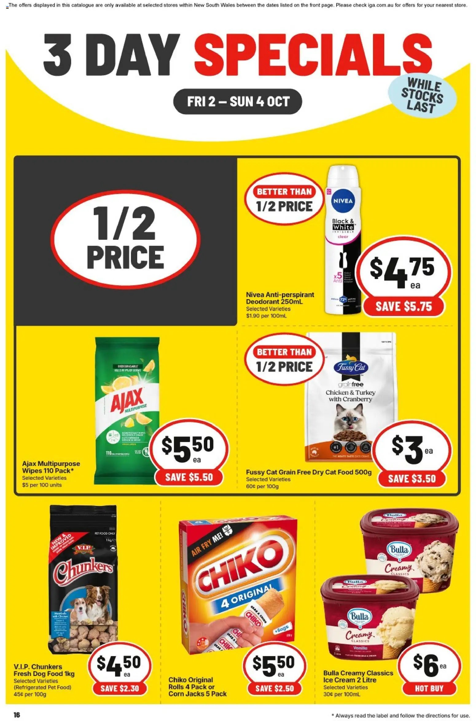 IGA catalogue from 02/10/2026 IGA catalogue 3 Day Specials Wynyard Station Sydney