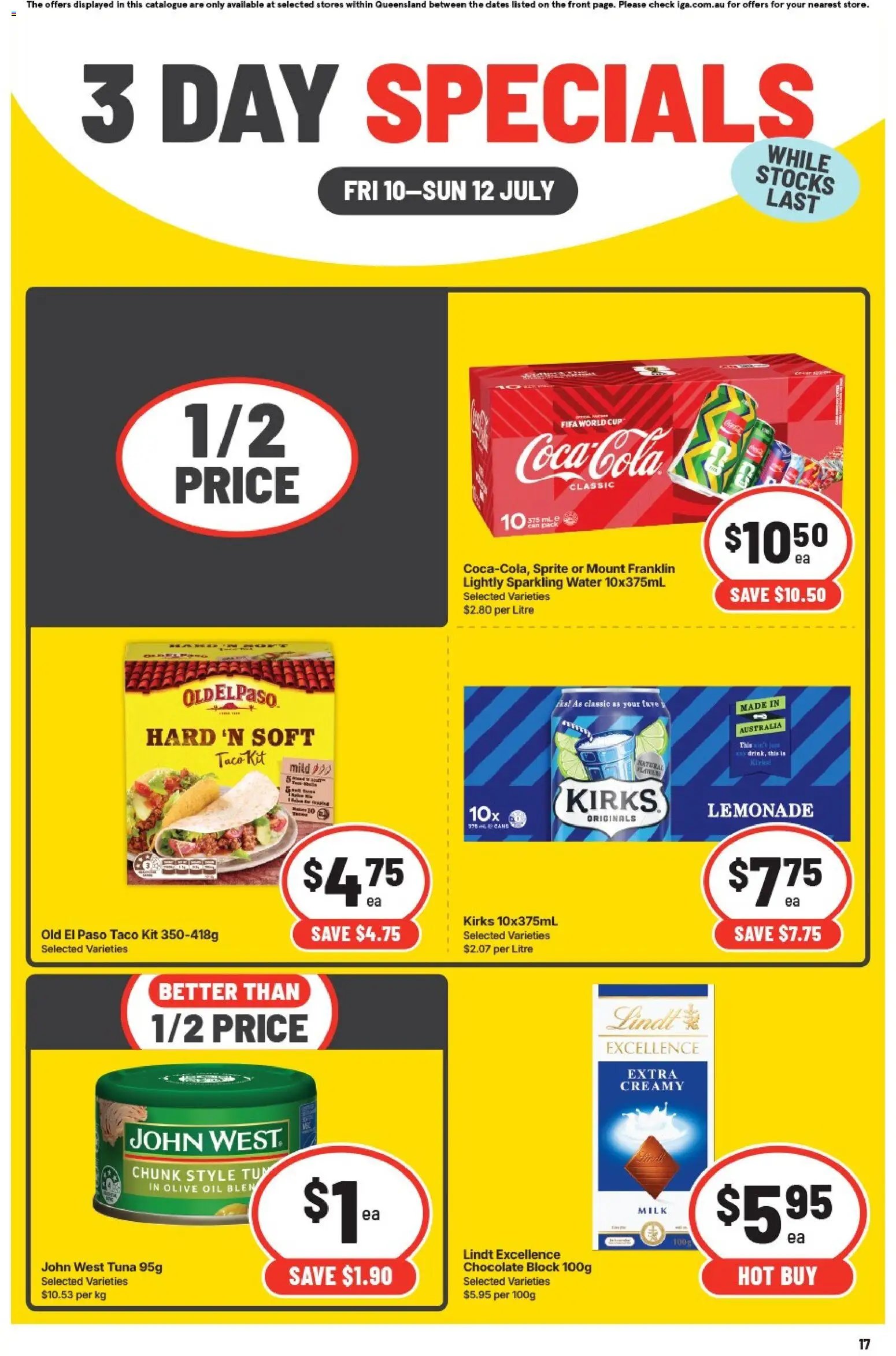 IGA catalogue from 10/07/2026 IGA 3 Day Specials - QLD