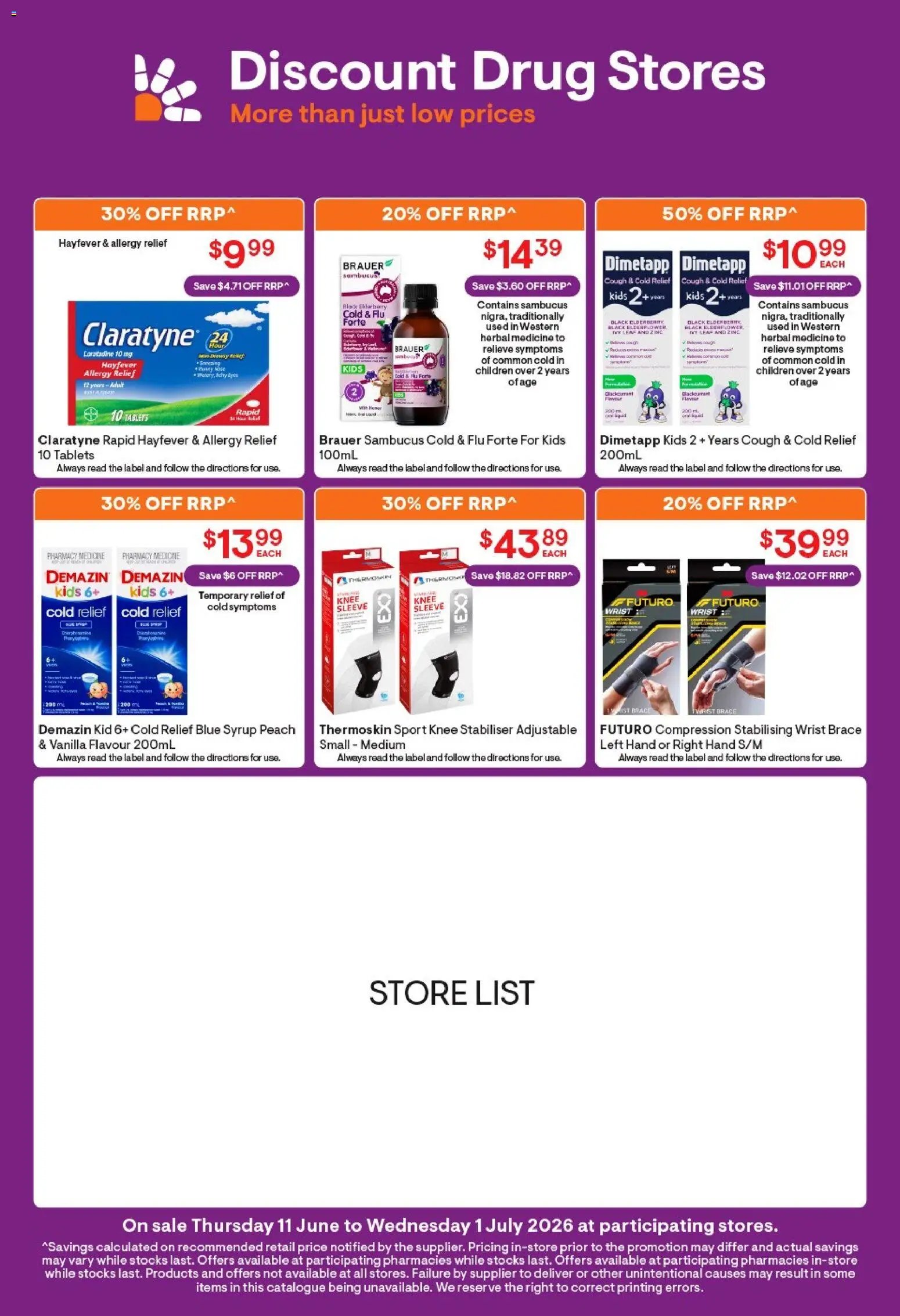 Discount Drug Stores catalogue from 11/06/2026 Discount Drug Stores catalogue