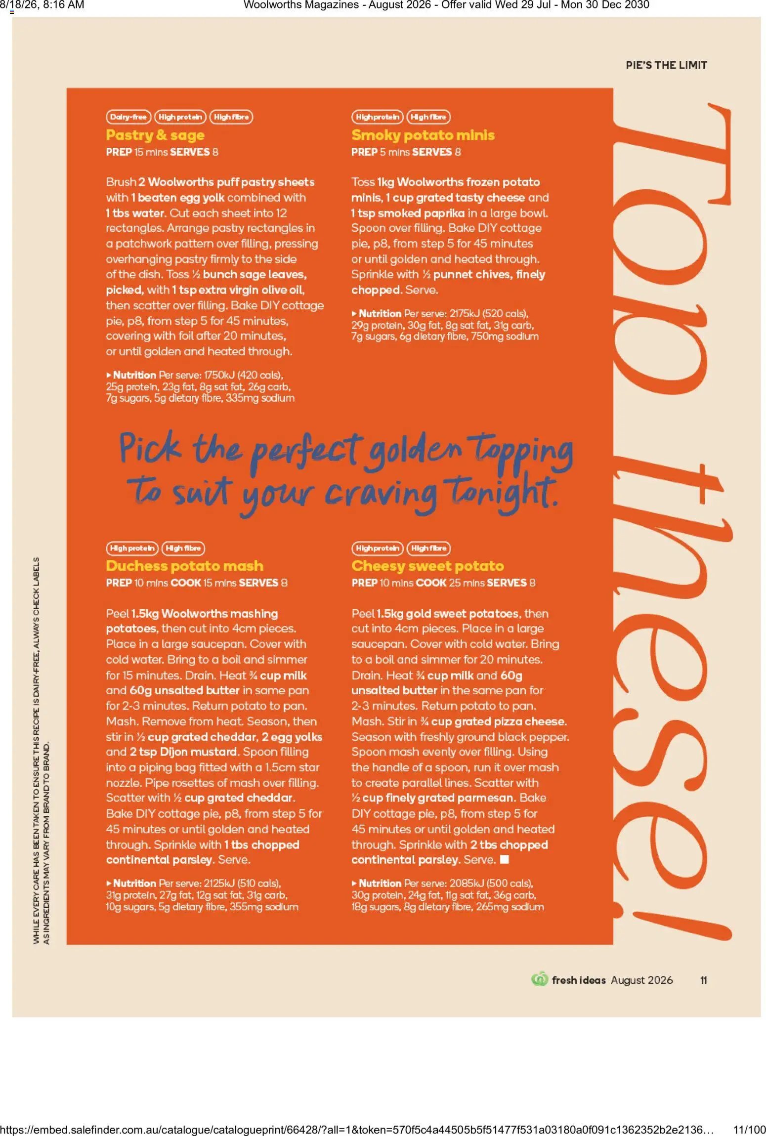 Woolworths catalogue from 01/08/2026 Woolworths catalogue August 2026