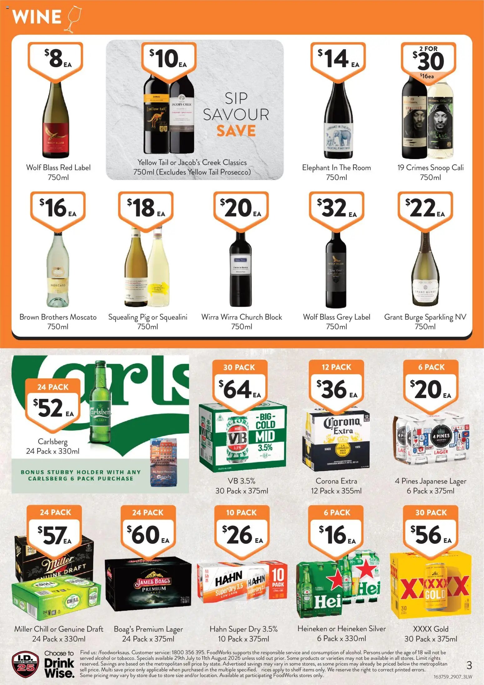 Foodworks catalogue from 29/07/2026 Catalogue Liquor
