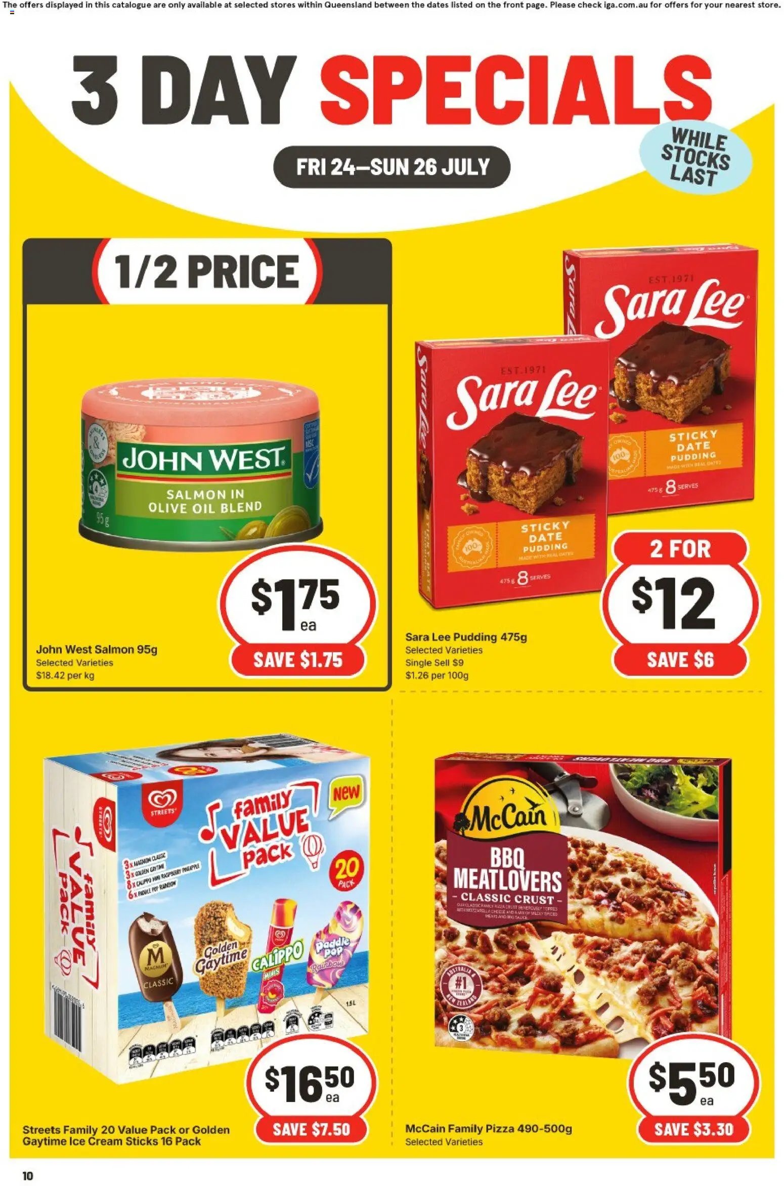 IGA catalogue from 24/07/2026 IGA 3 Day Specials QLD