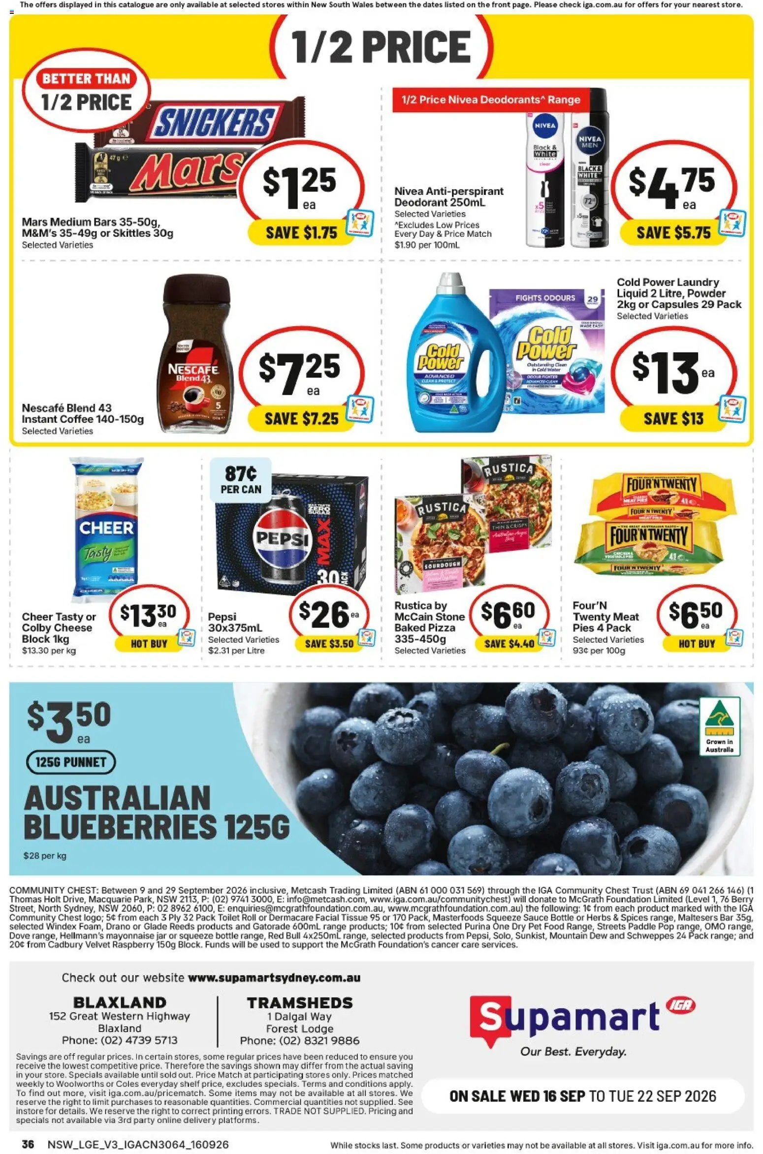 IGA catalogue from 16/09/2026 IGA catalogue Forest Lodge