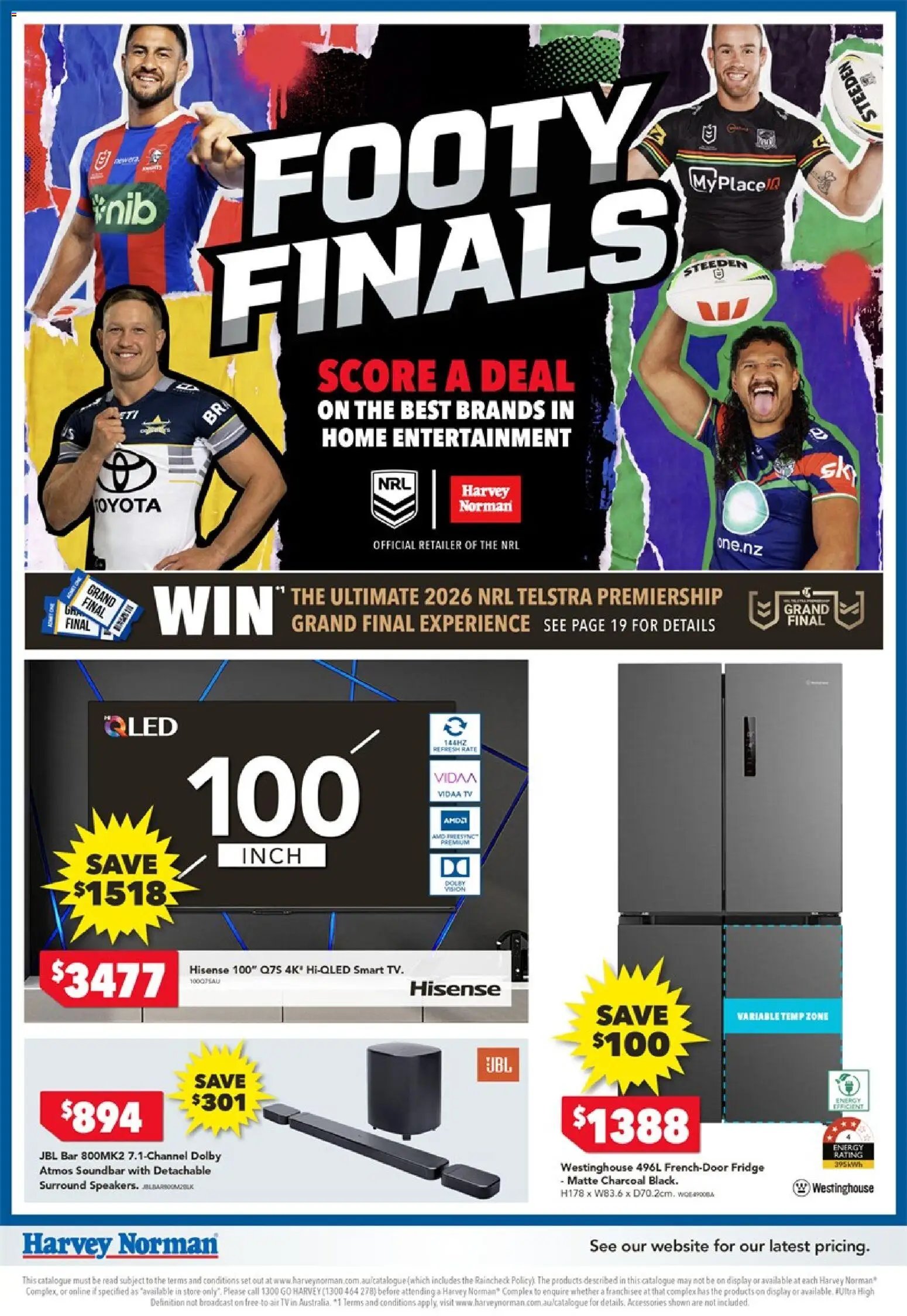Harvey Norman catalogue from 10/09/2026 Harvey Norman Footy Finals