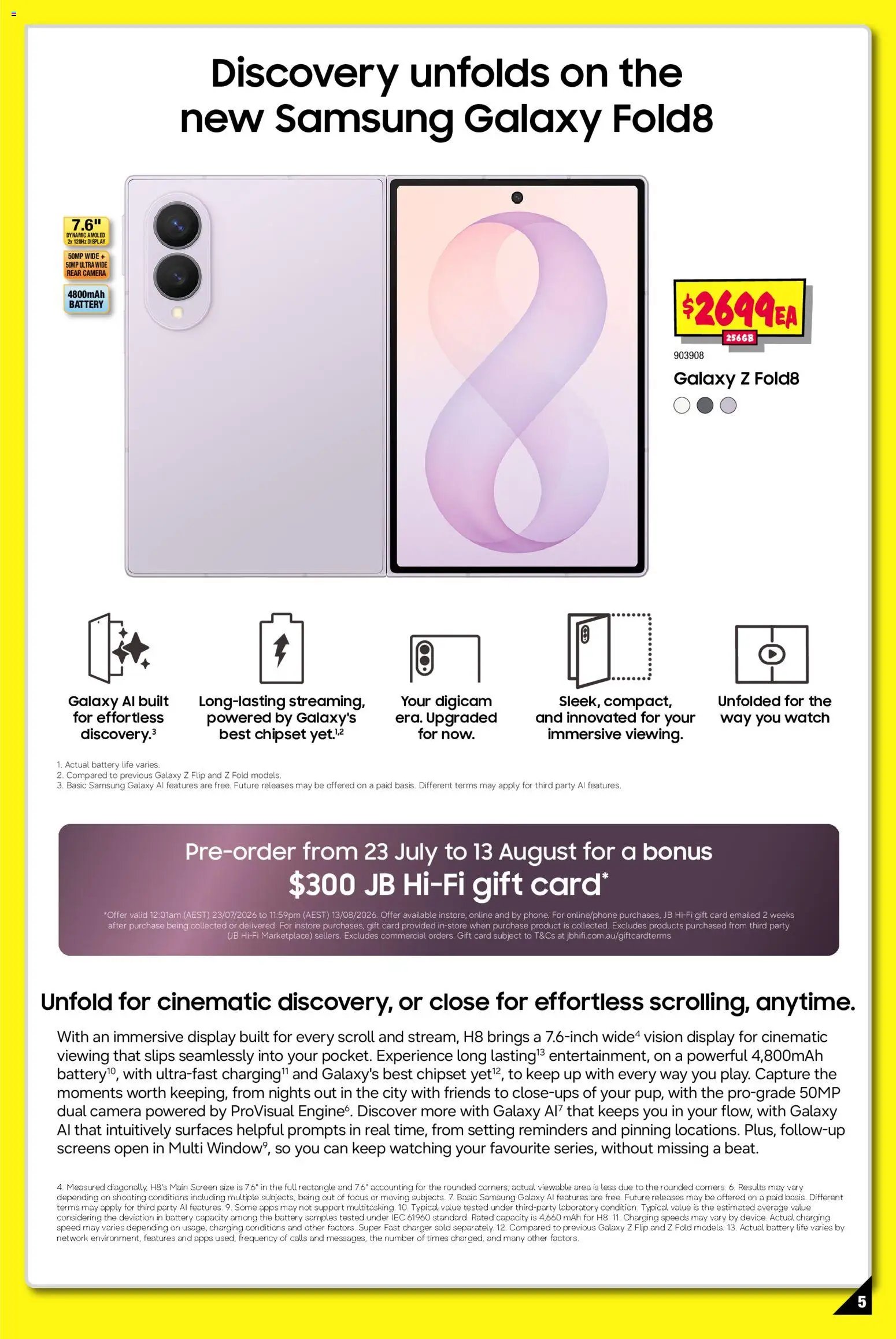 JB Hi-Fi catalogue from 23/07/2026 JB Hi-Fi Samsung Galaxy Z Fold8