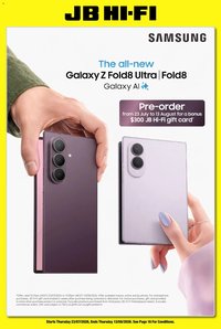 JB Hi-Fi catalogue from 23/07/2026 JB Hi-Fi Samsung Galaxy Z Fold8